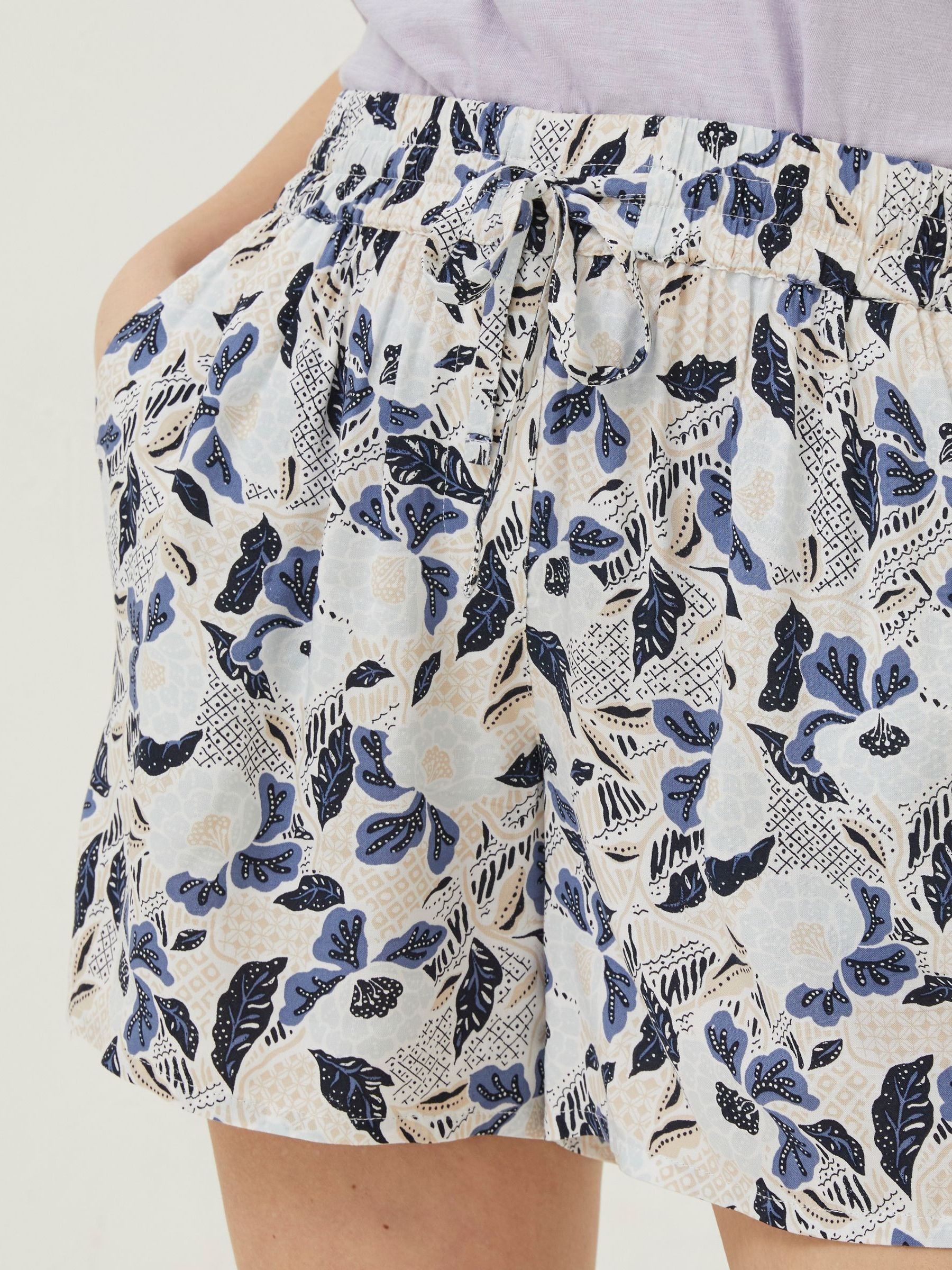 Natural Batik Flowers Flippy Shorts - Image 4 of 5