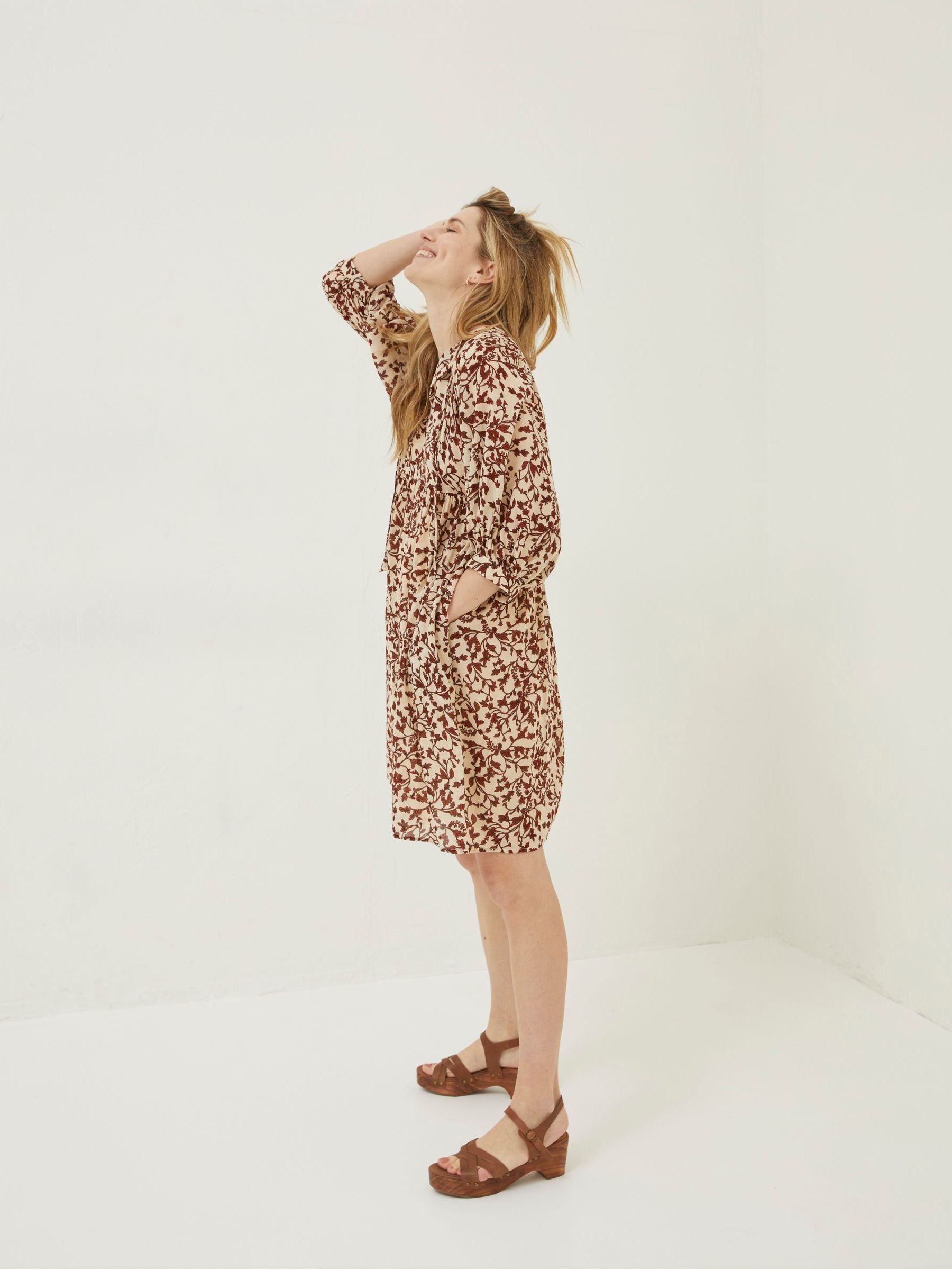 Brown Floral Scarlett Dress - Image 2 of 6