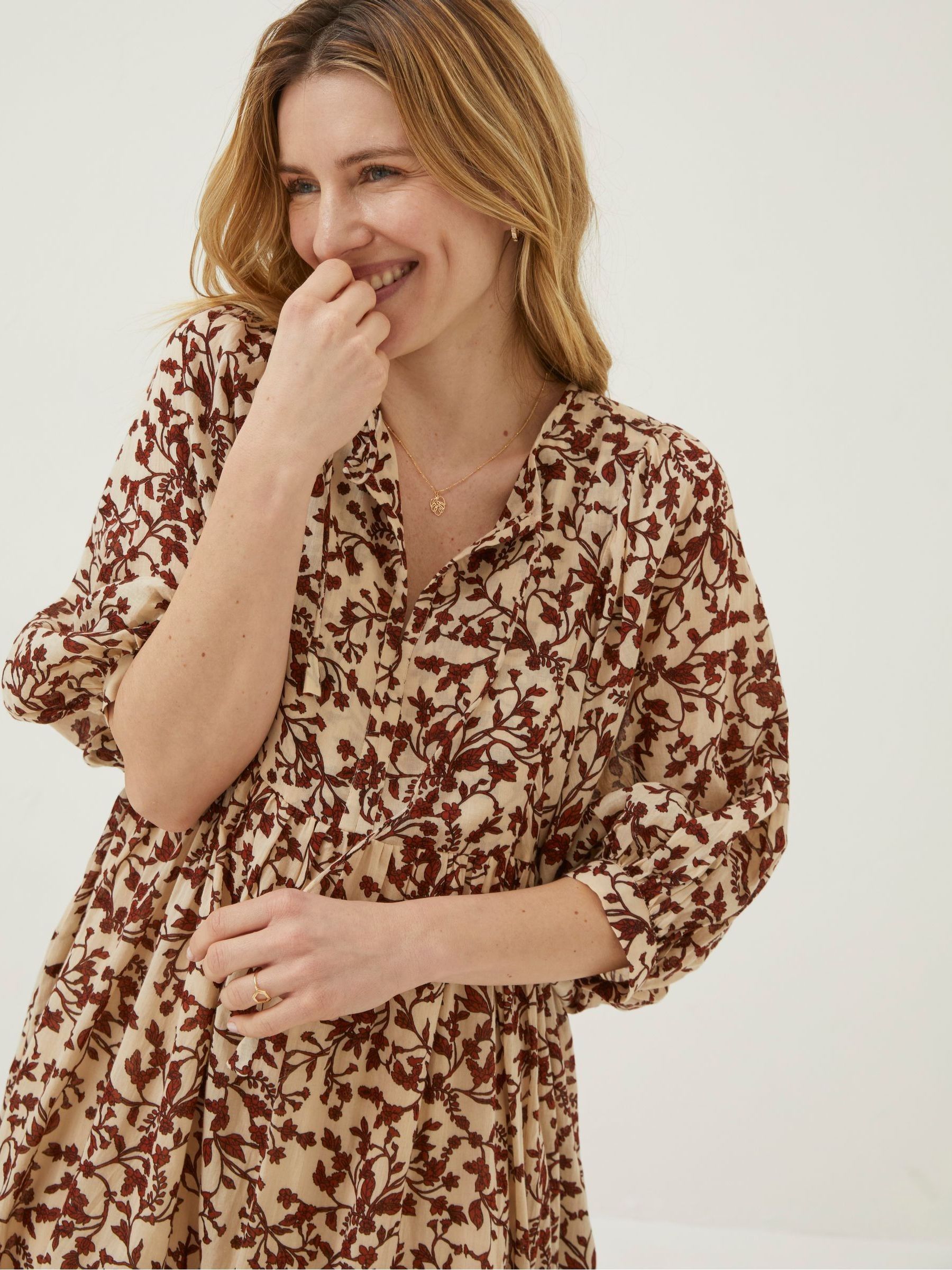 Brown Floral Scarlett Dress - Image 3 of 6