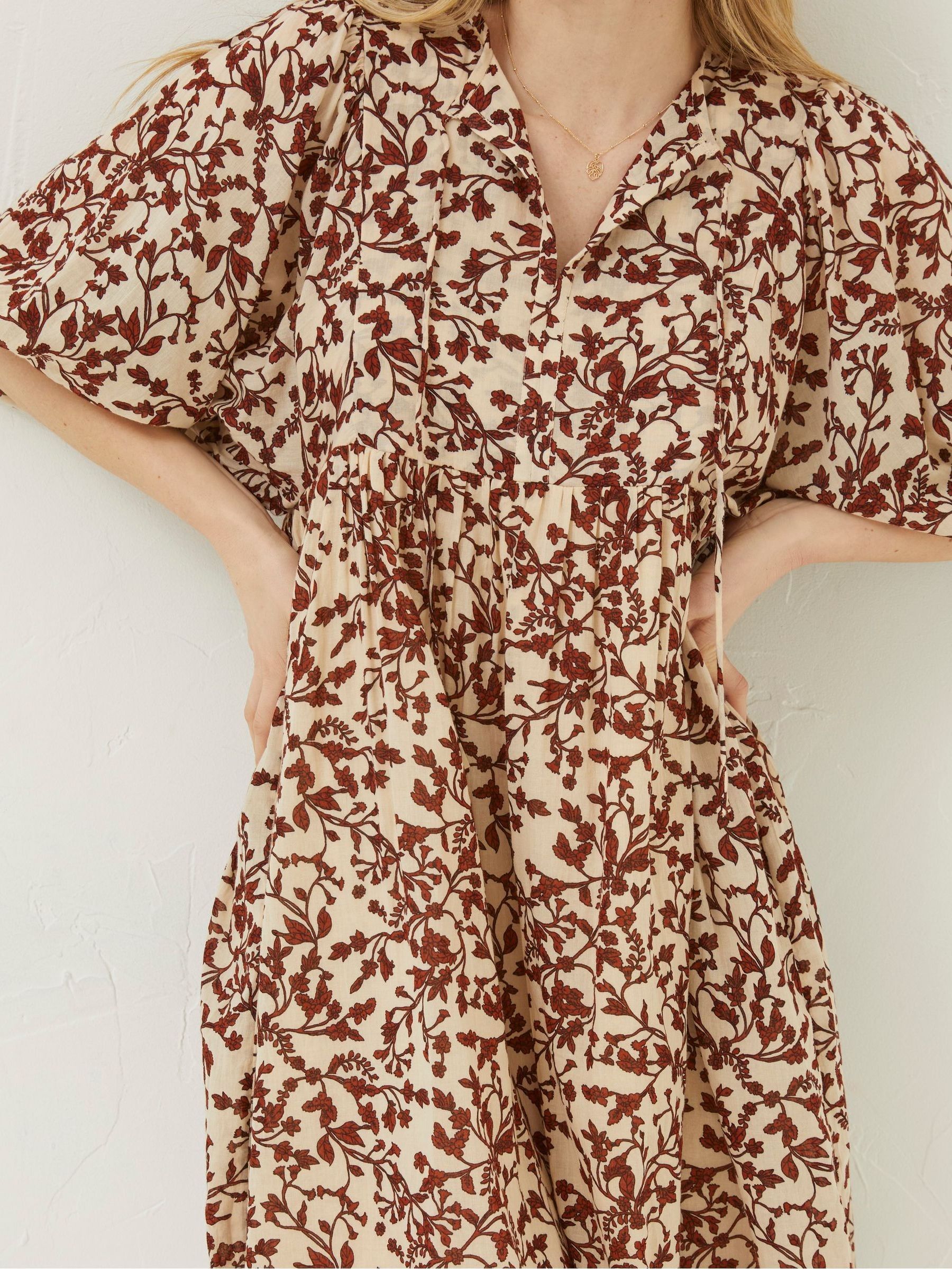 Brown Floral Scarlett Dress - Image 4 of 6