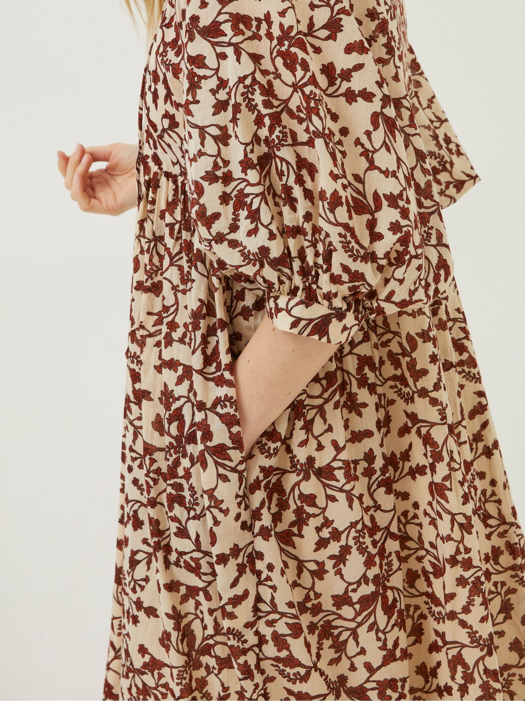 Brown Floral Scarlett Dress - Image 5 of 6