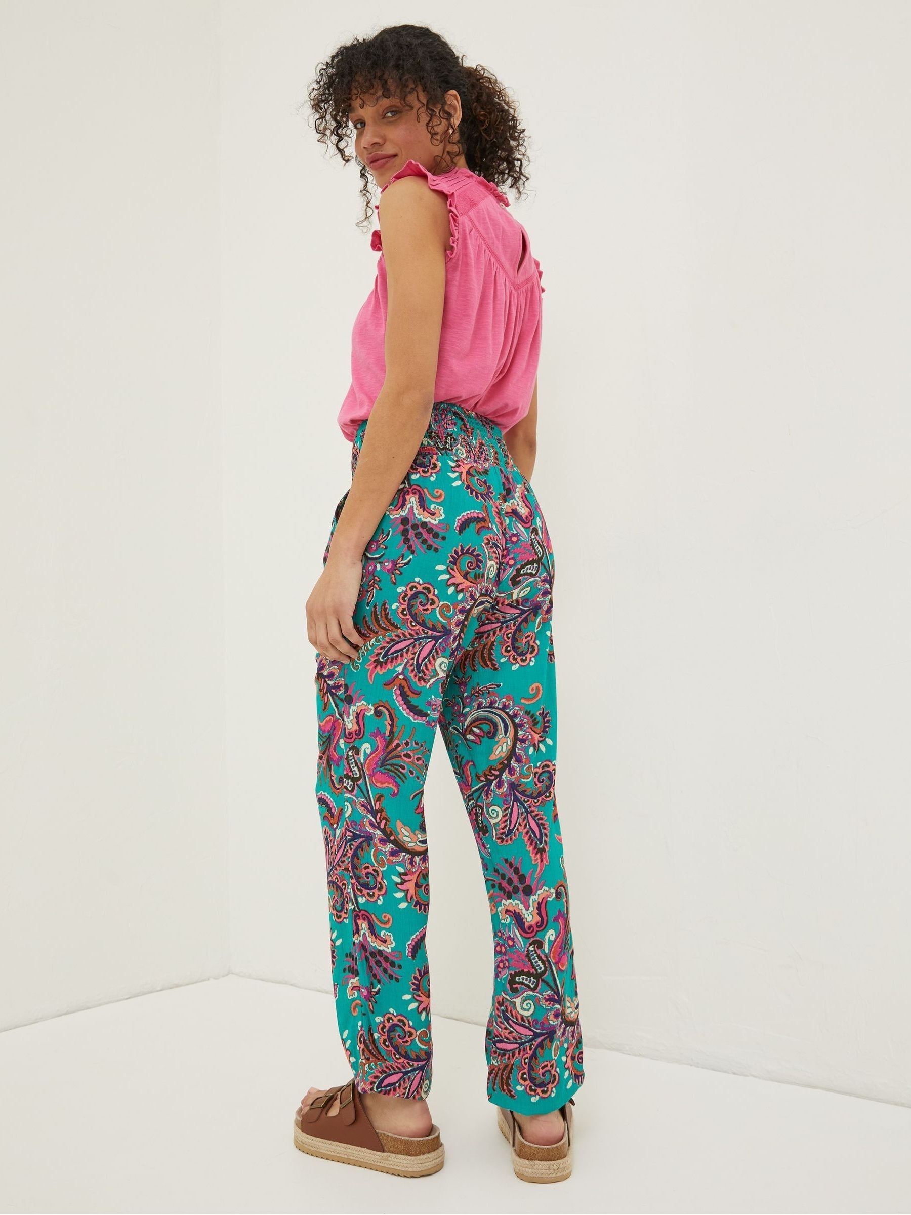 Green Festival Shirred Trousers - Image 2 of 4