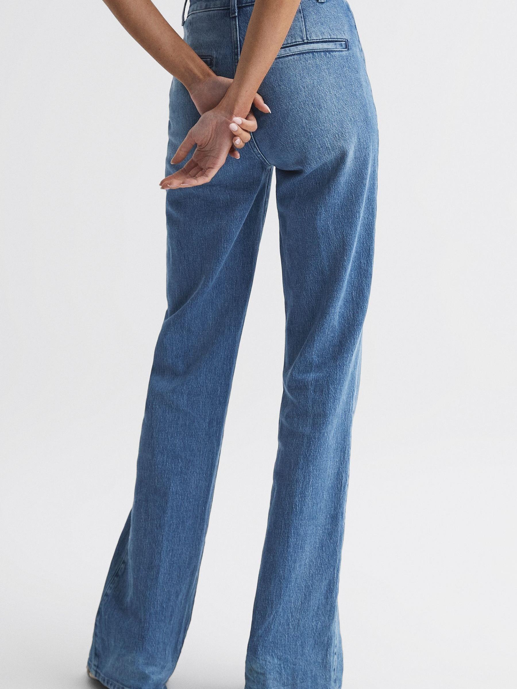 Regular Wide Leg Jeans in Light Blue - Image 5 of 9