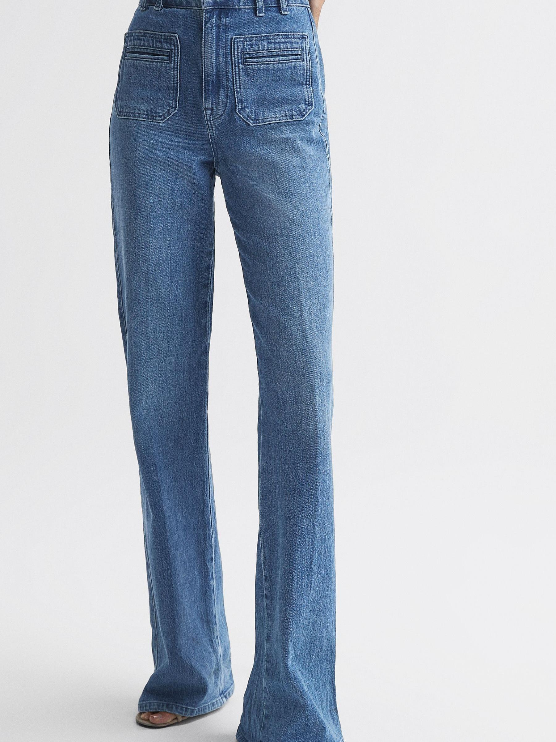 Regular Wide Leg Jeans in Light Blue - Image 8 of 9
