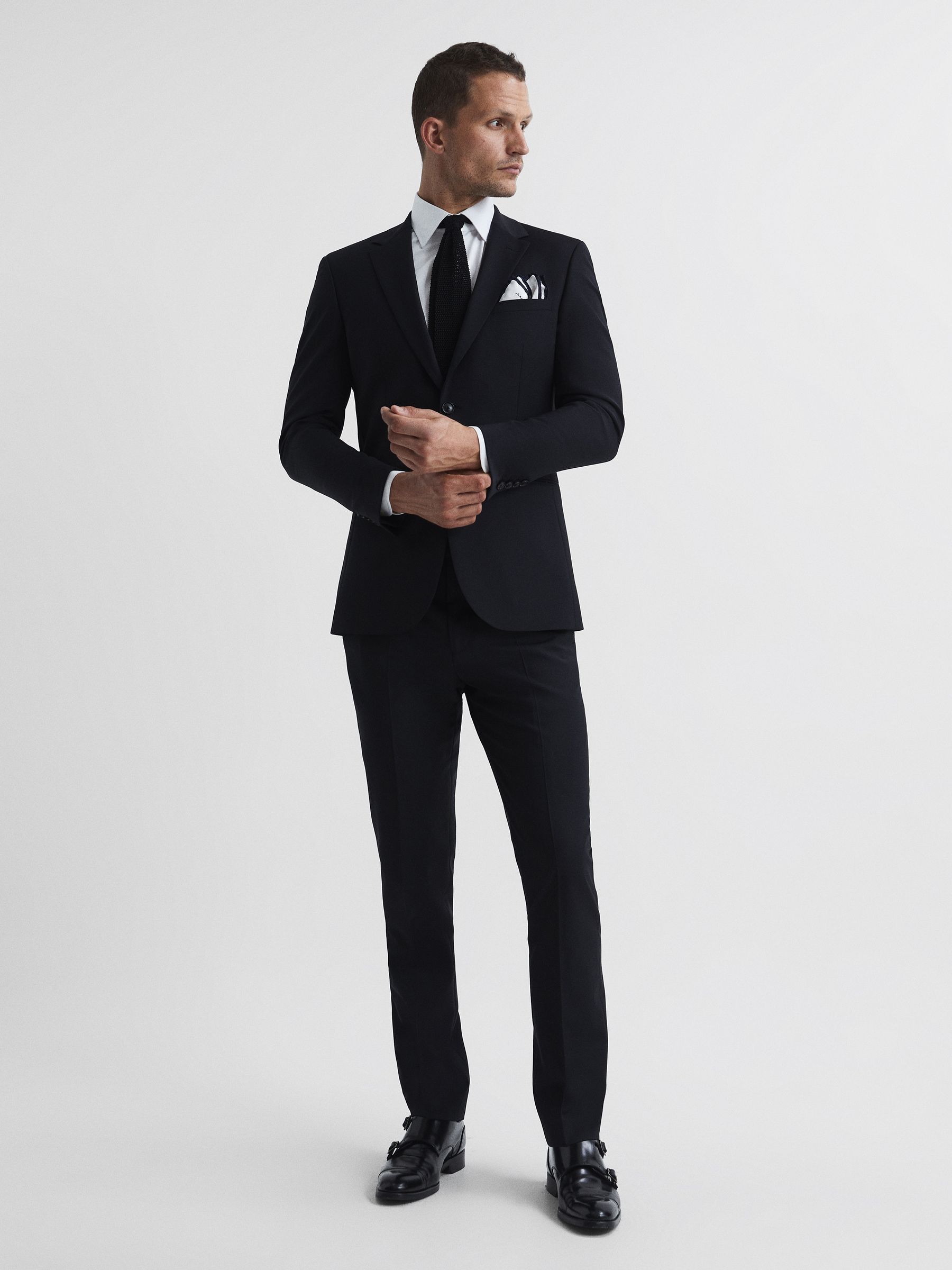 Modern Fit Travel Blazer in Black - Image 3 of 6