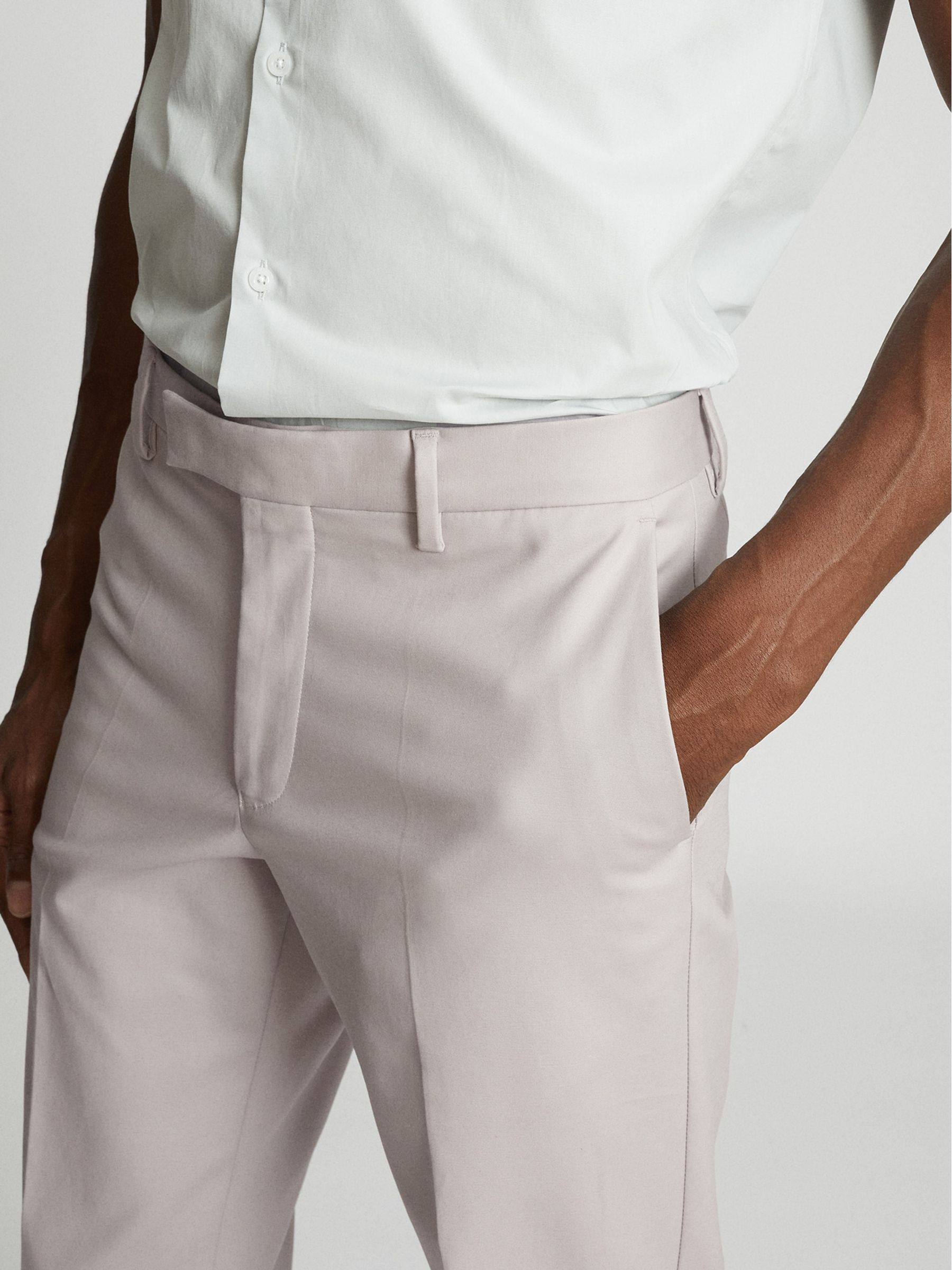 Regular Fit Chinos in Stone - Image 4 of 6