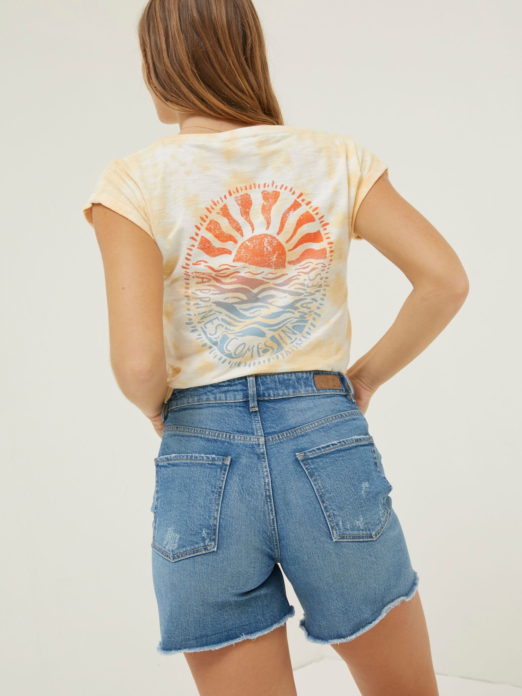 Blue Courtney Cut Off Denim Shorts - Image 2 of 5