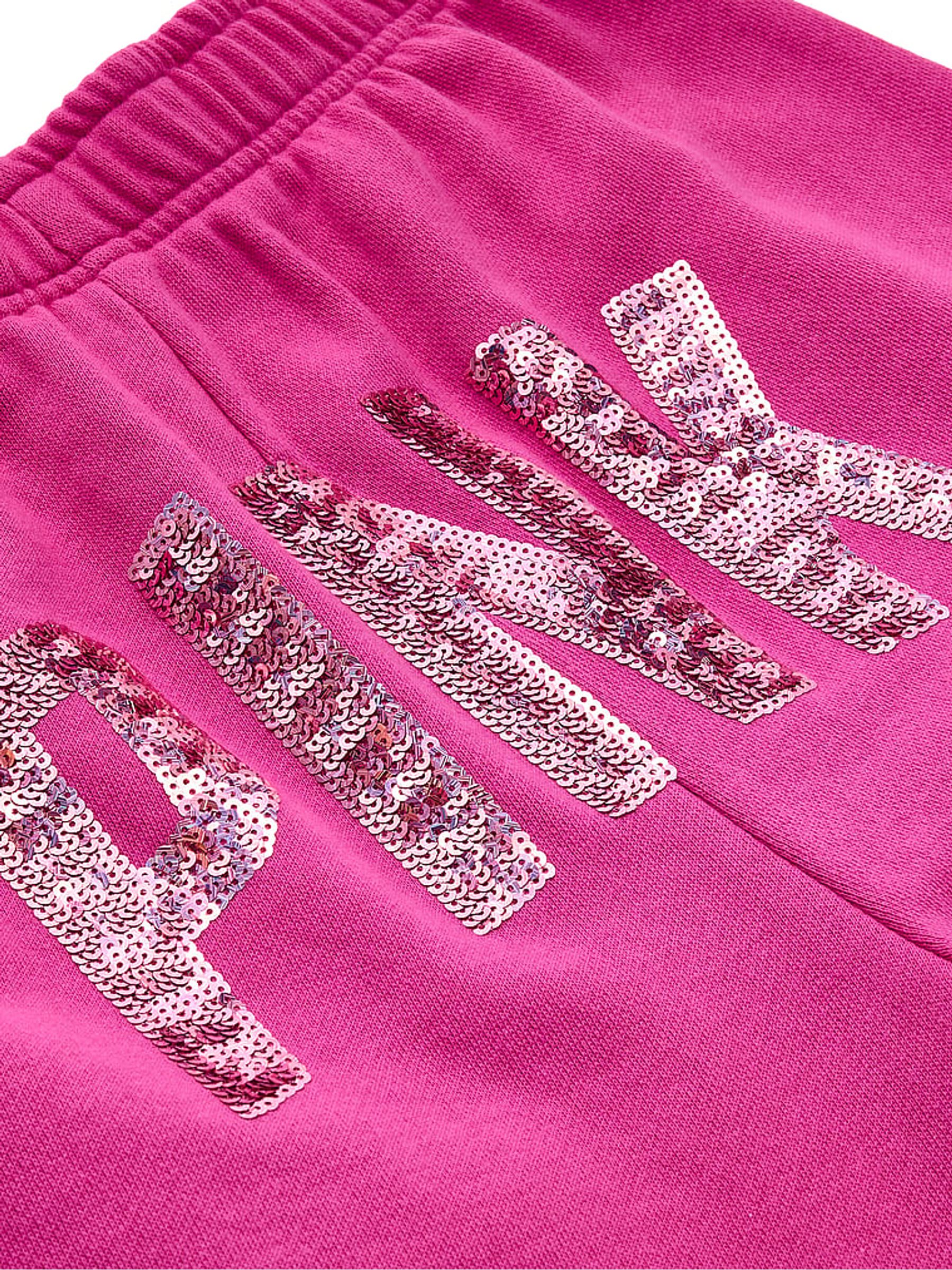 Fire Sequin Wide Leg Fleece Joggers - Image 3 of 3 Fire Sequin Wide Leg Fleece Joggers - Image 3 of 3