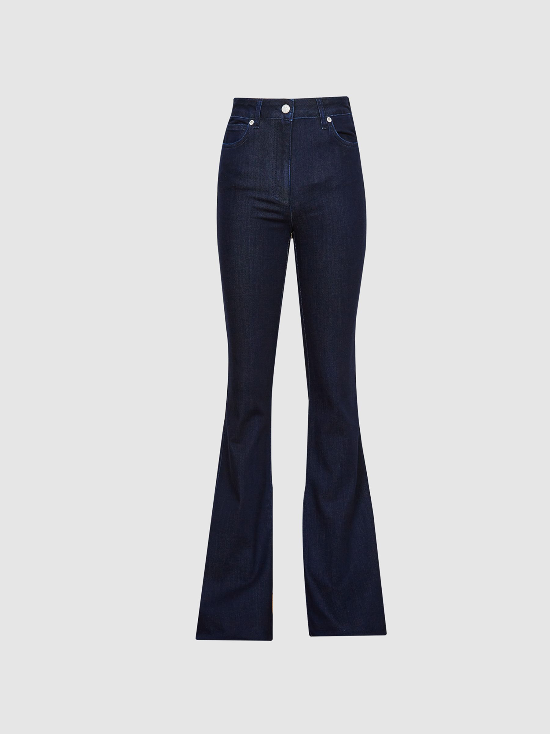 High Rise Flared Jeans in Dark Indigo - Image 7 of 7