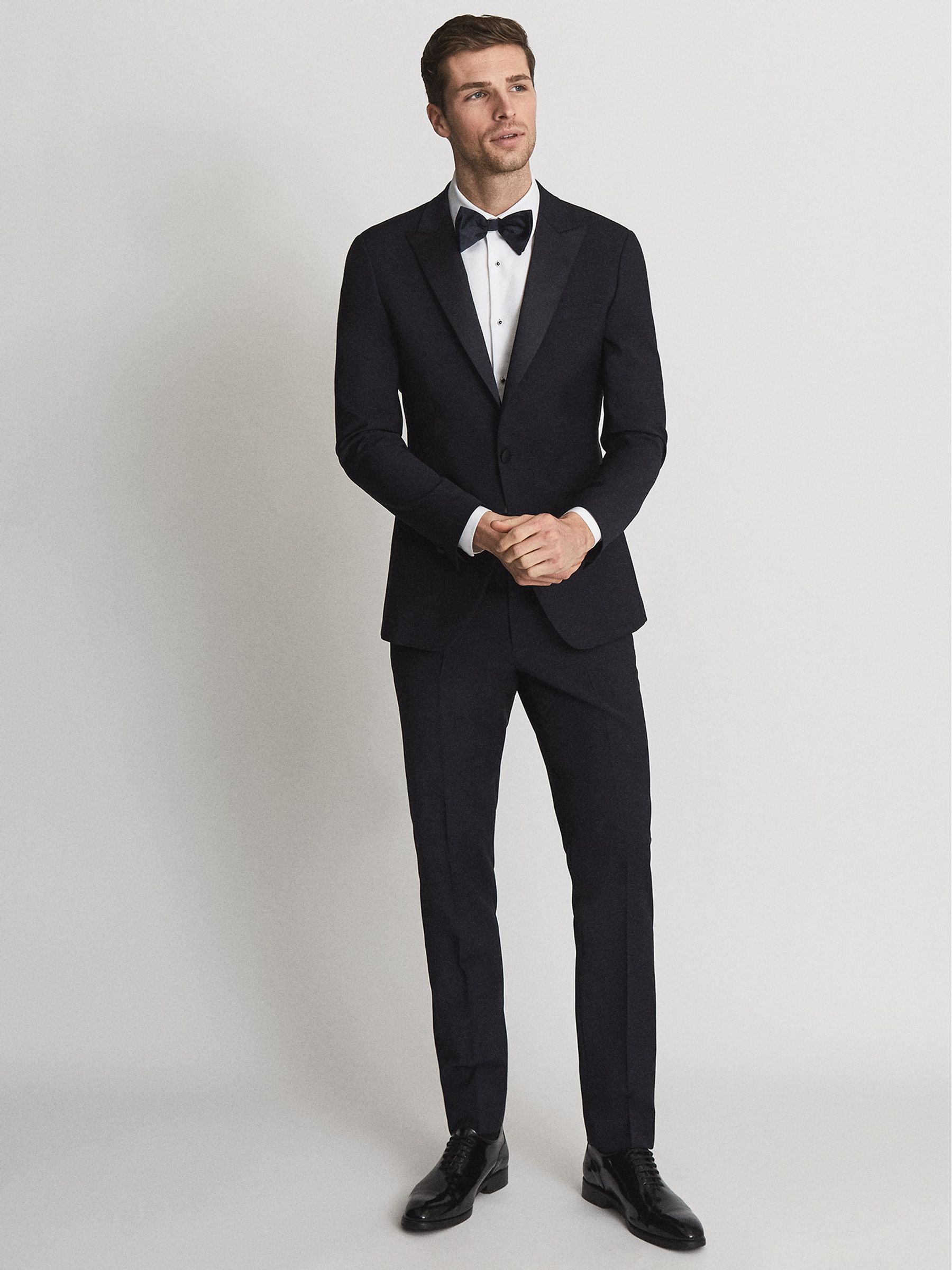 Modern Fit Performance Dinner Jacket in Navy - Image 1 of 5