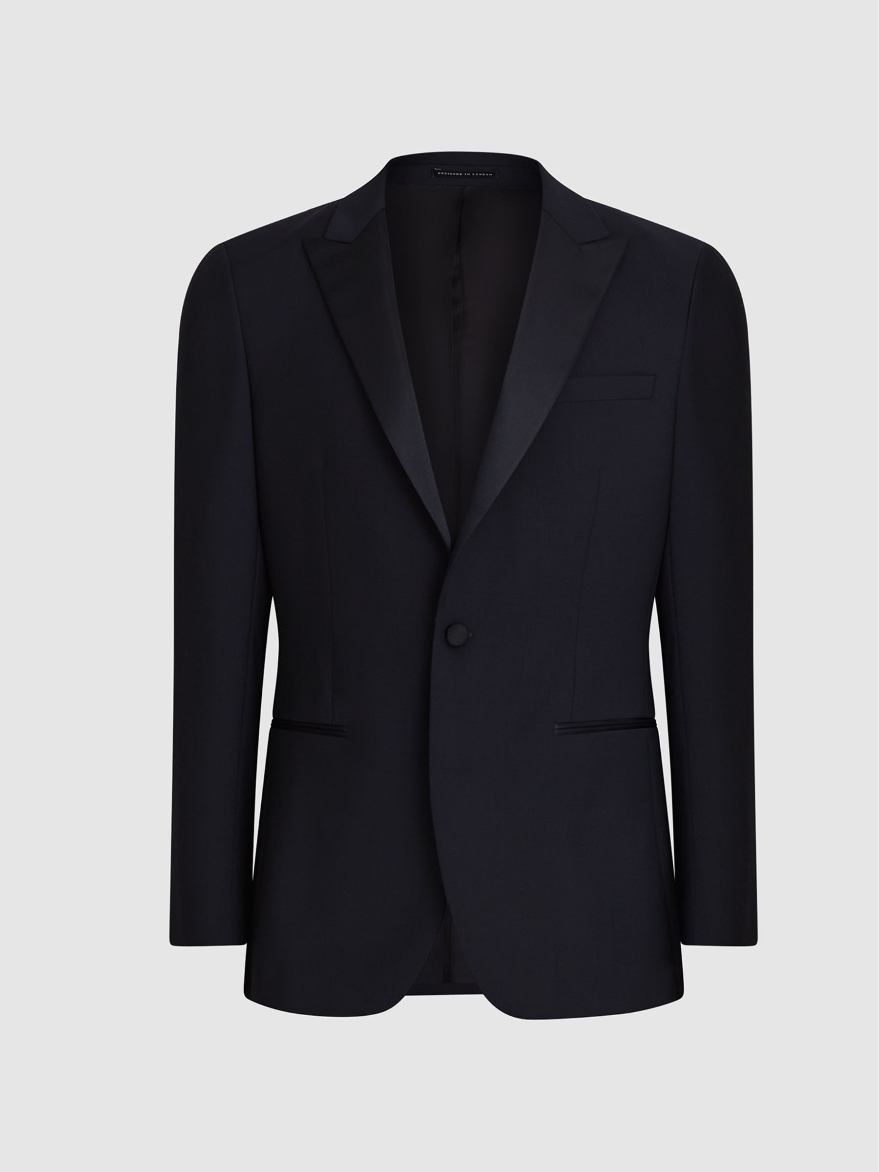 Modern Fit Performance Dinner Jacket in Navy - Image 2 of 5