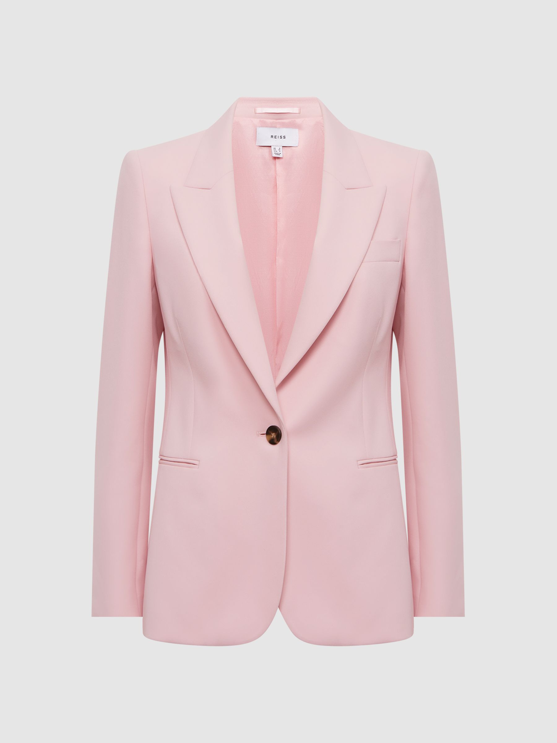 Petite Single Breasted Blazer in Pink - Image 2 of 6 Petite Single Breasted Blazer in Pink - Image 2 of 6