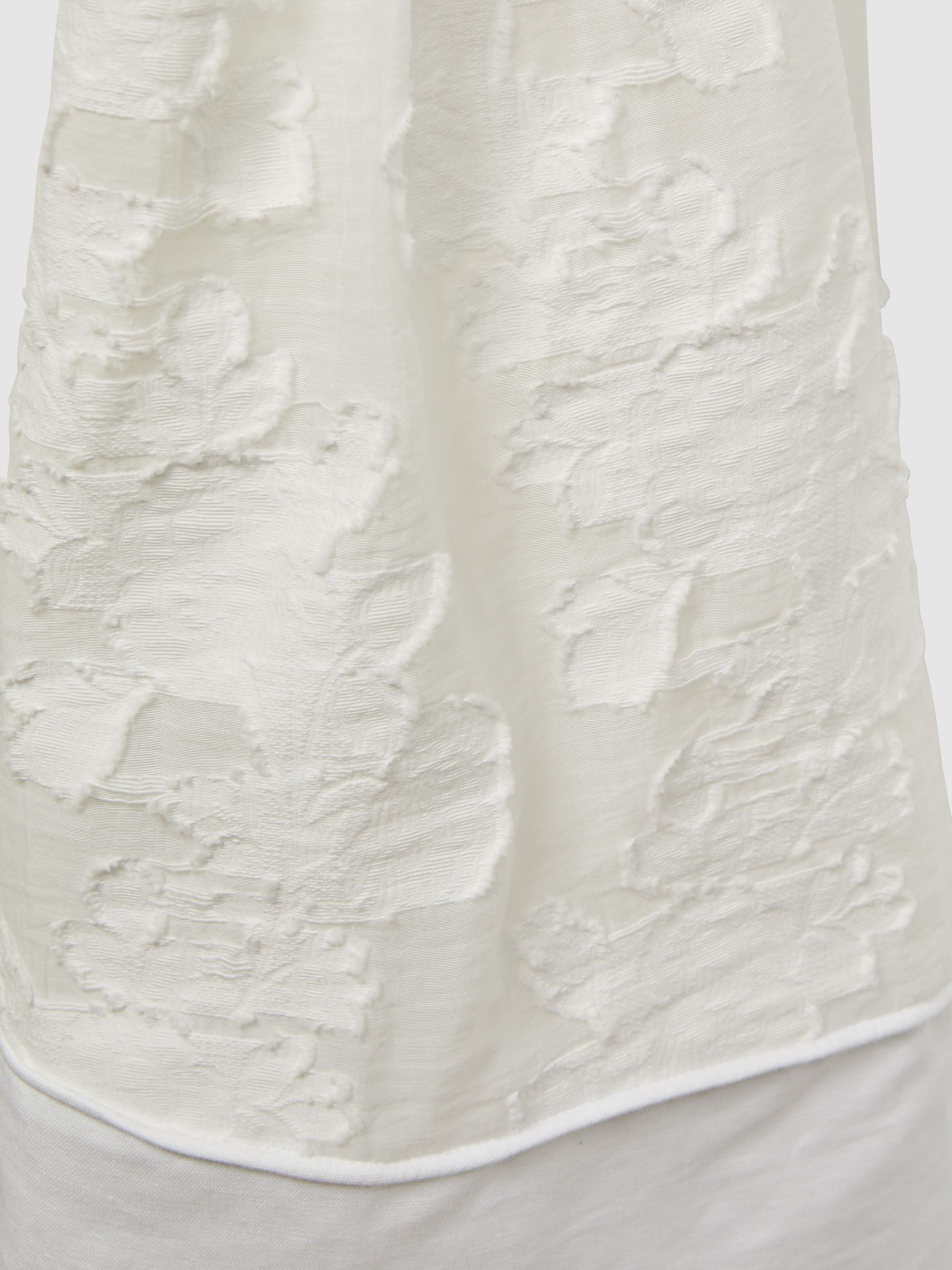 Lace Detail Bow Back Dress in White - Image 6 of 6