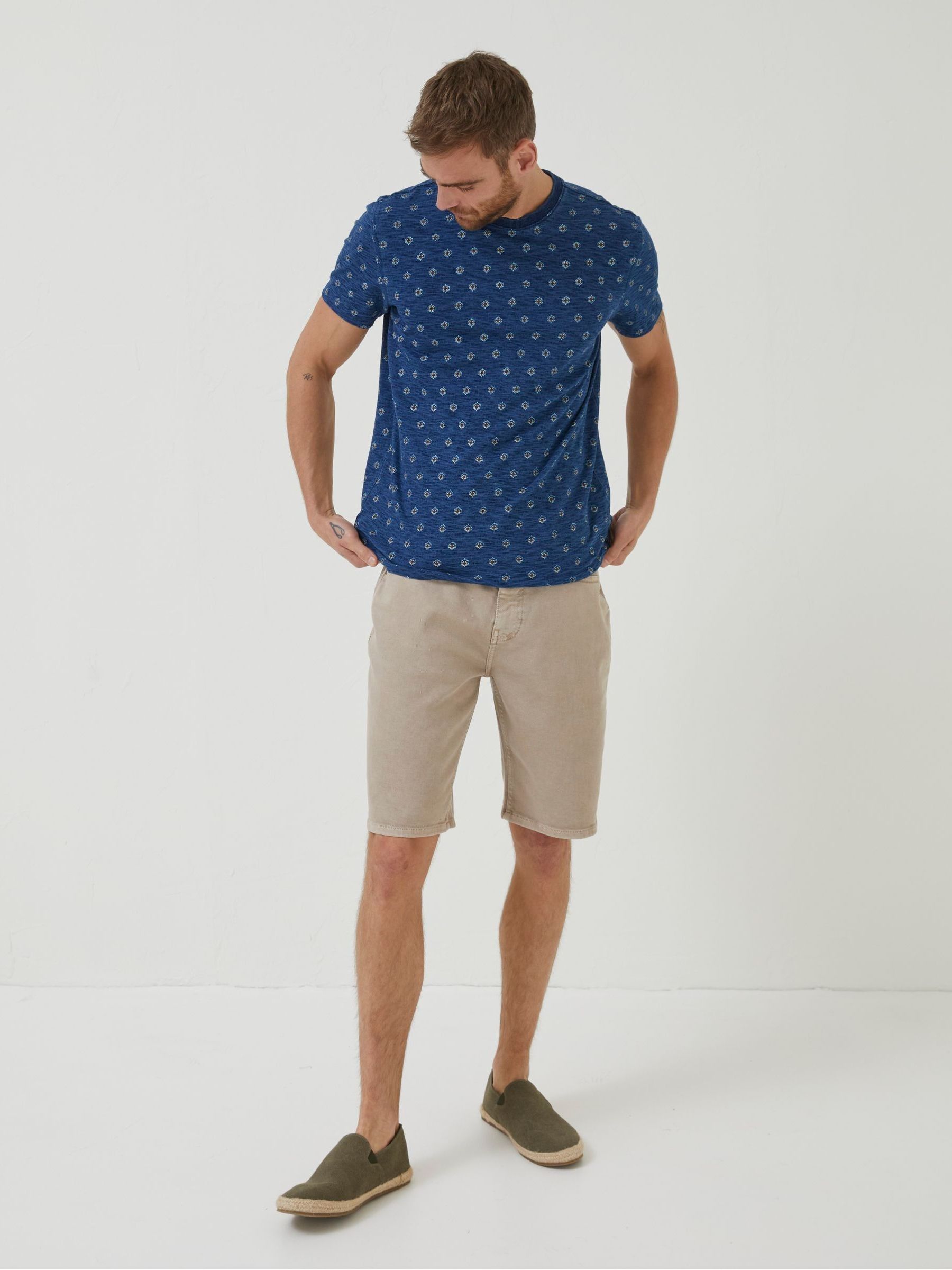 Indigo Blue Geo Print T-Shirt - Image 2 of 6