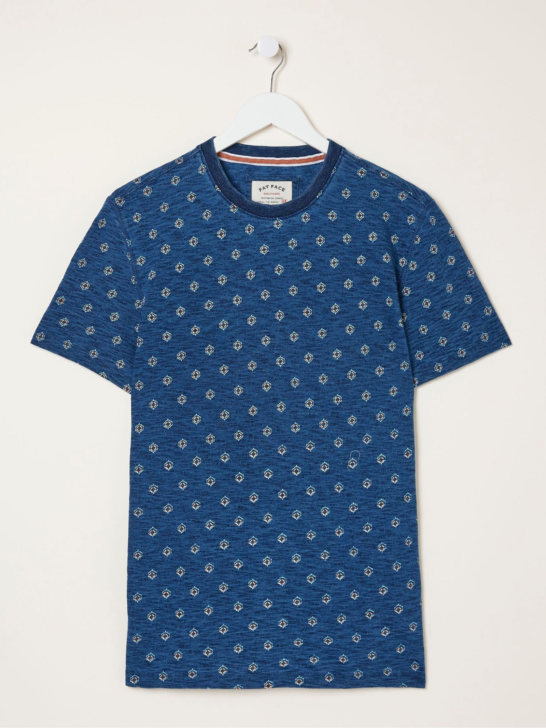Indigo Blue Geo Print T-Shirt - Image 6 of 6