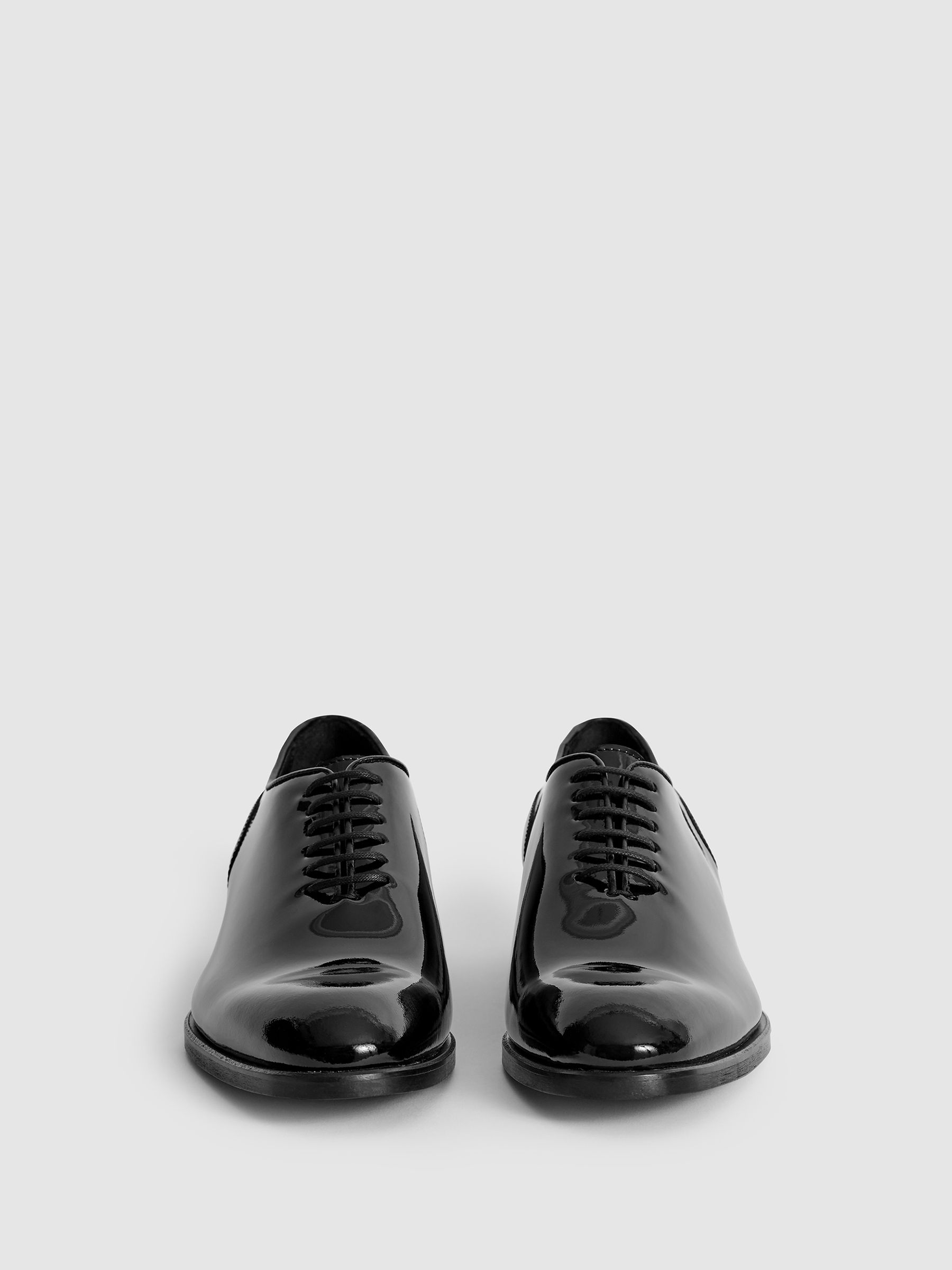 Patent Leather Whole Cut Shoes in Black - Image 3 of 6