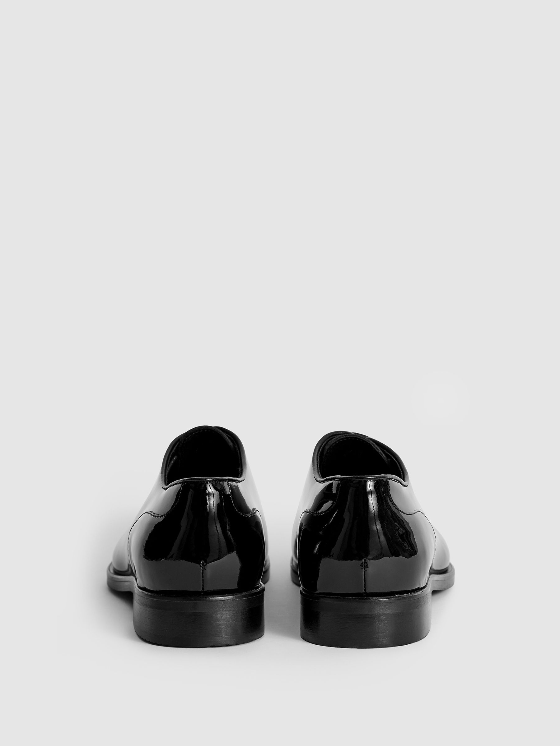 Patent Leather Whole Cut Shoes in Black - Image 6 of 6