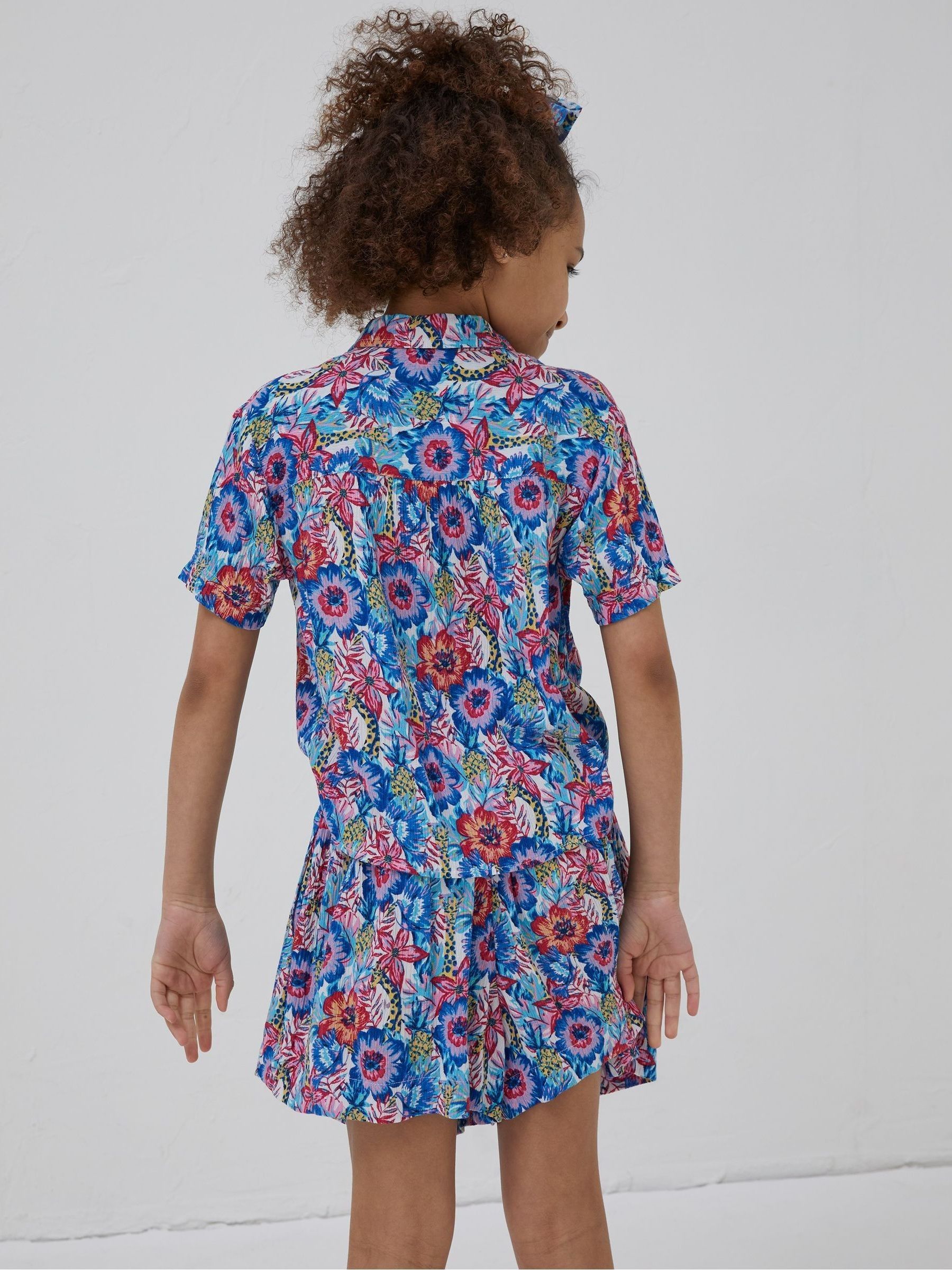 Pink Tropical Print Shirt - Image 2 of 4 Pink Tropical Print Shirt - Image 2 of 4