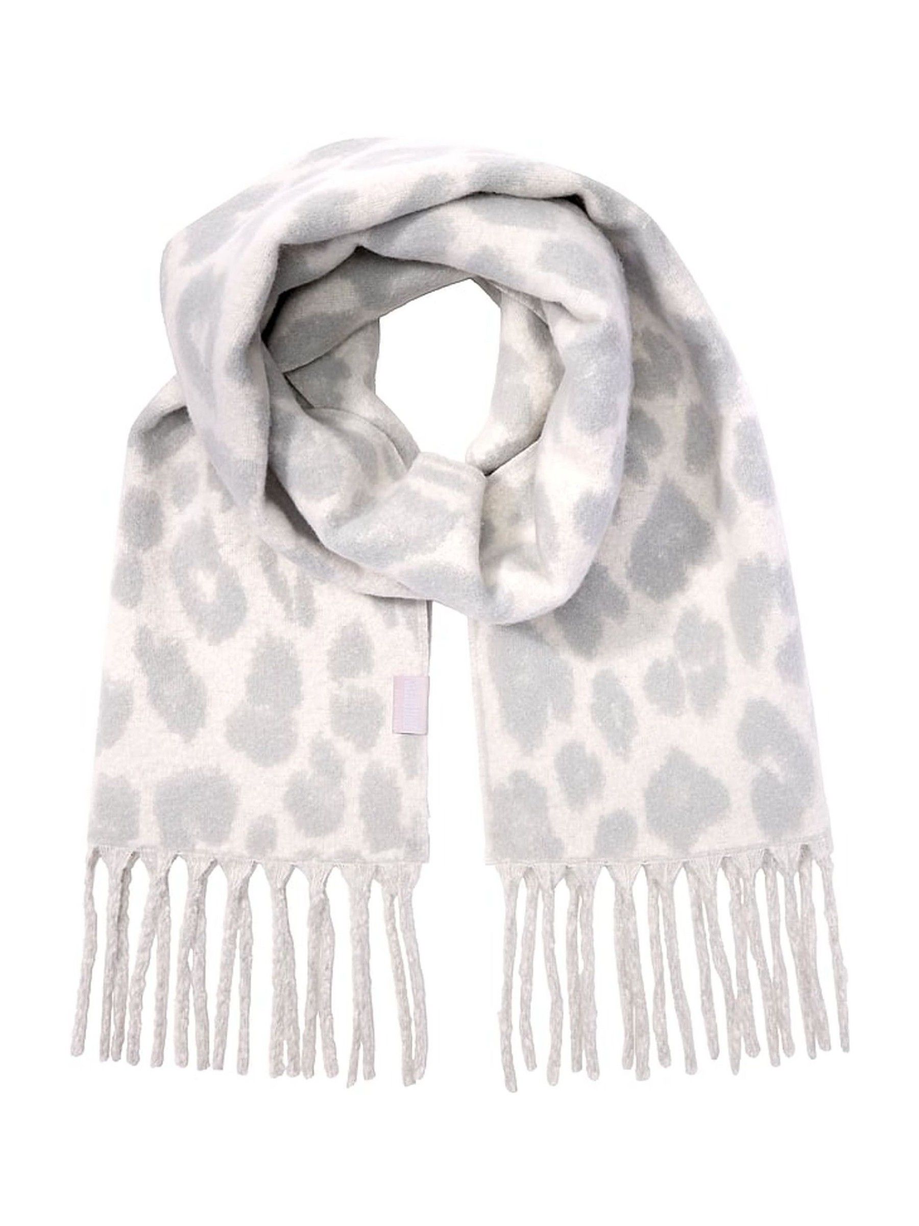 Grey Leopard Blanket Scarf - Image 2 of 2
