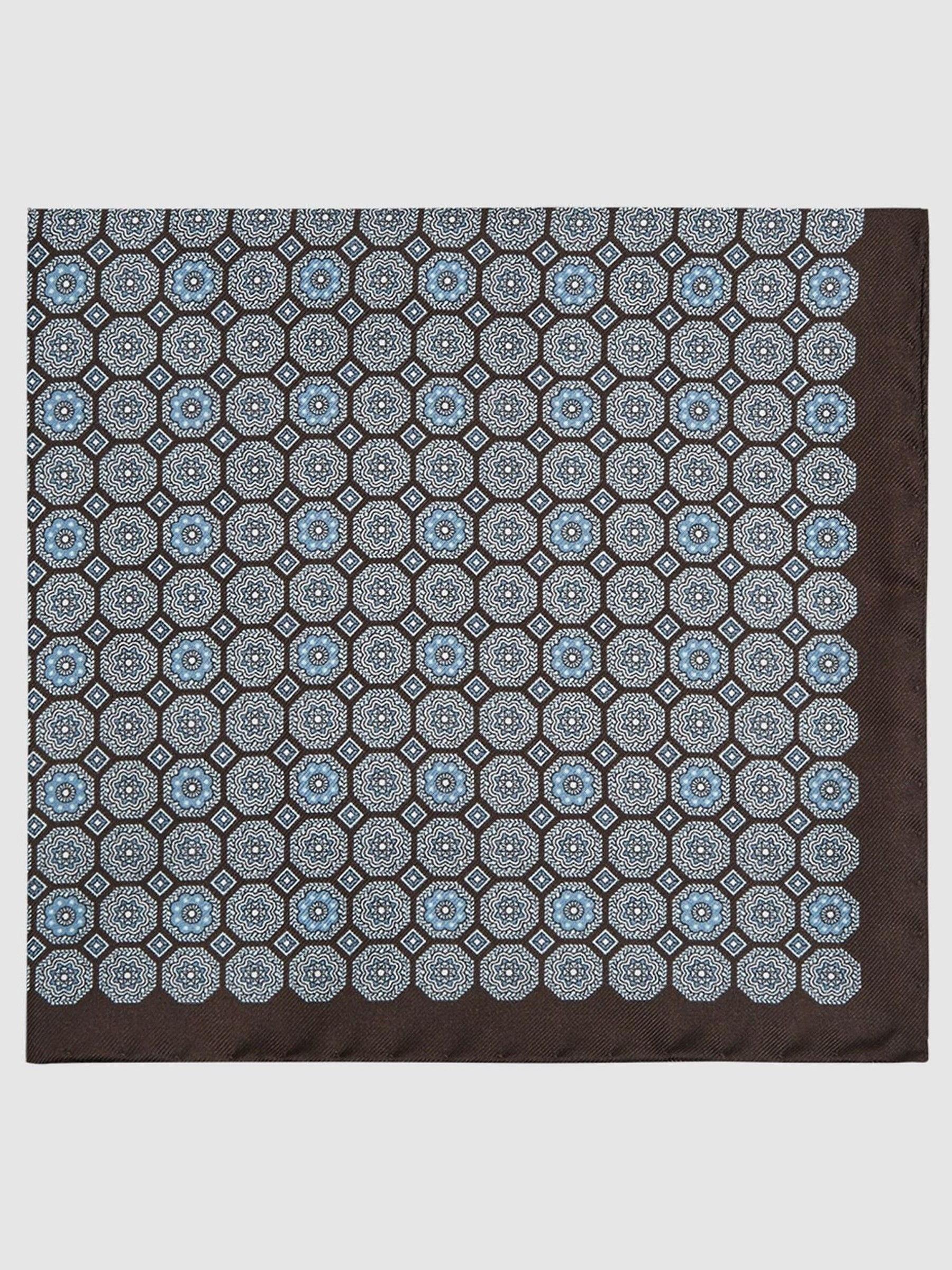 Silk Pocket Square in Blue - Image 1 of 1