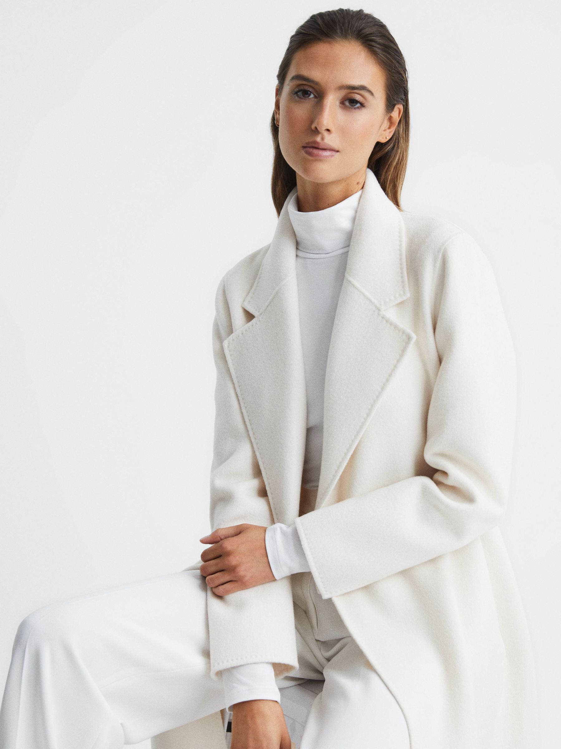 Jersey Rollneck Top in White - Image 6 of 7