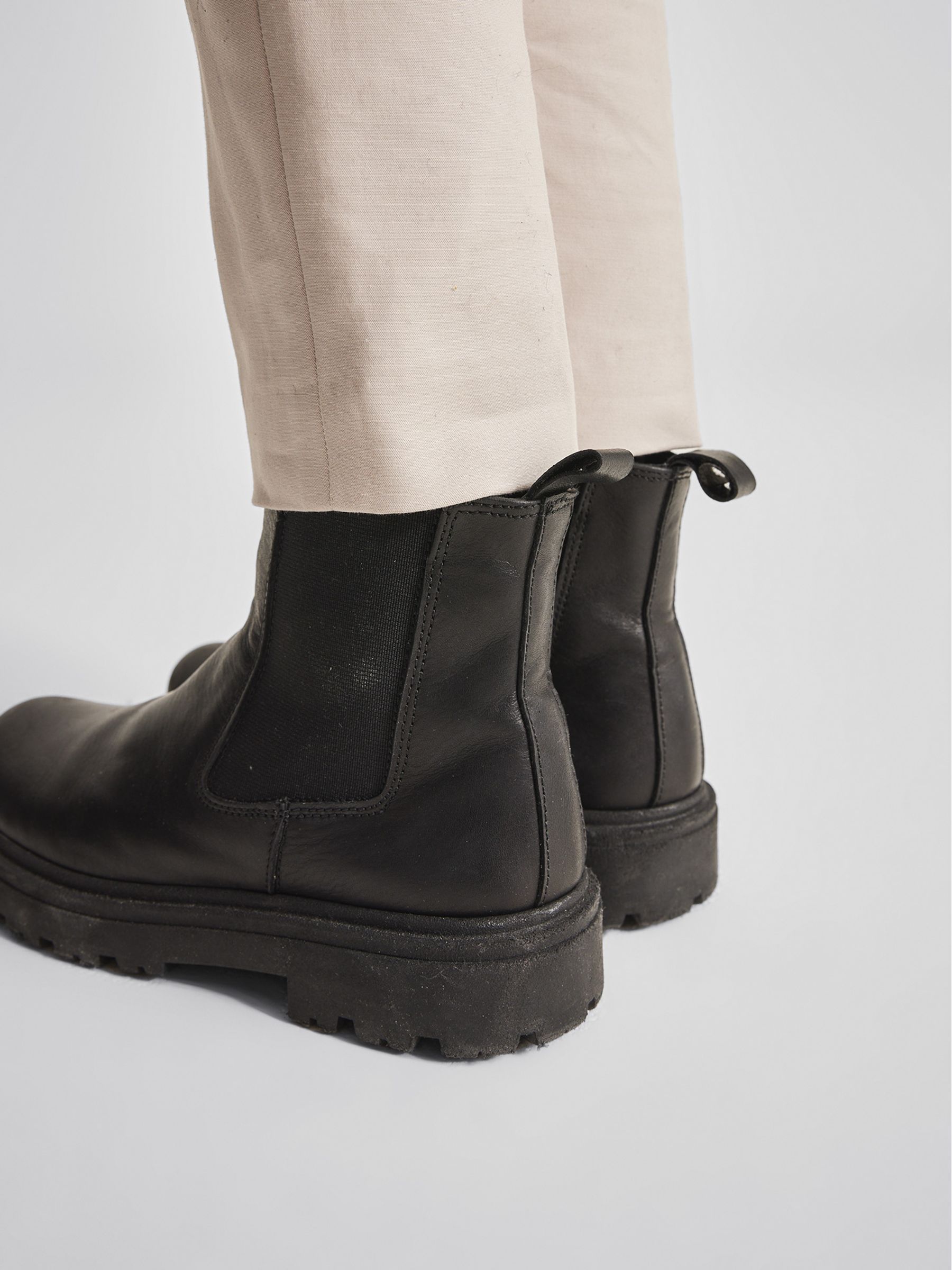 Leather Chelsea Boots in Black - Image 3 of 7