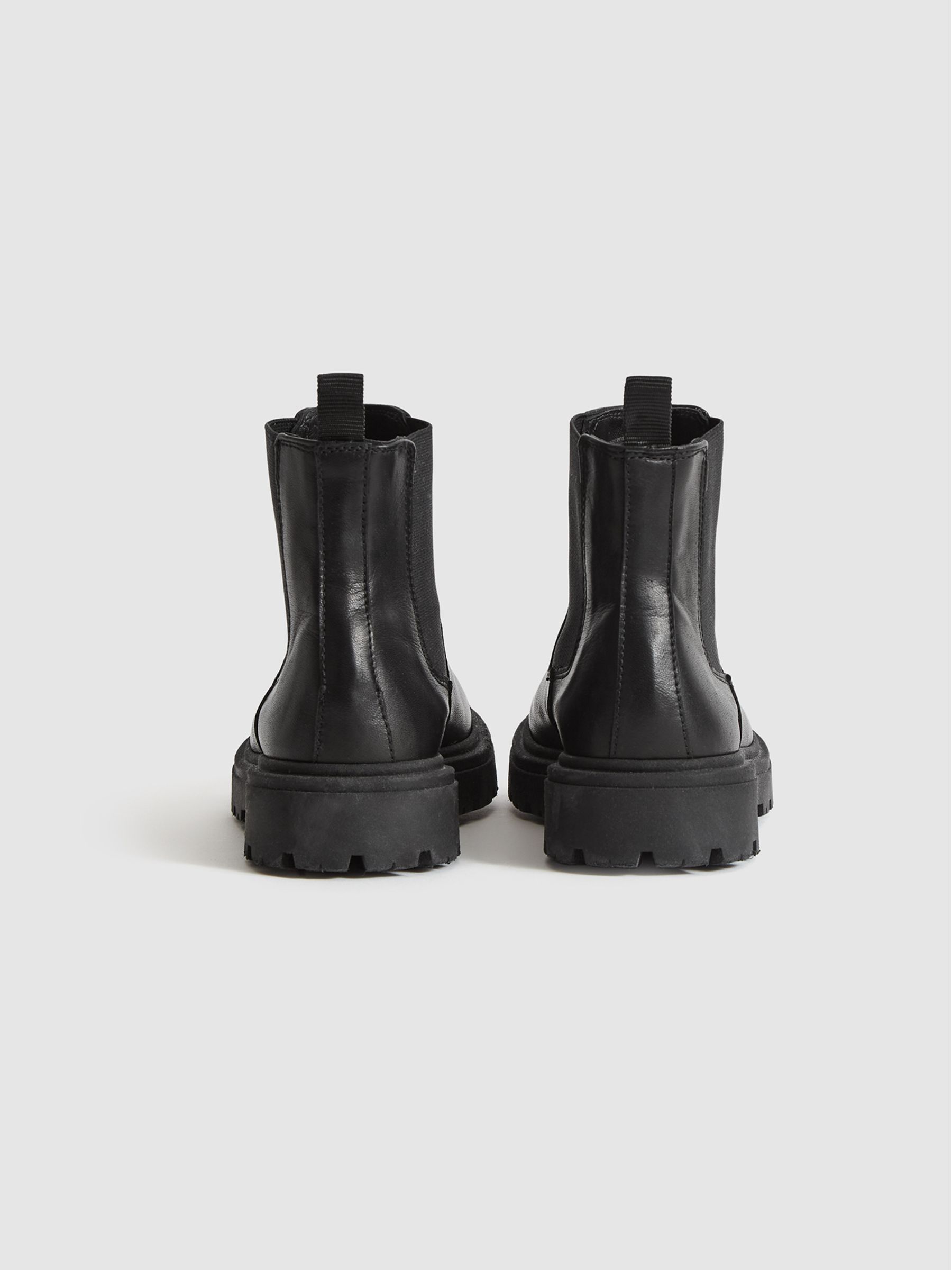 Leather Chelsea Boots in Black - Image 4 of 7
