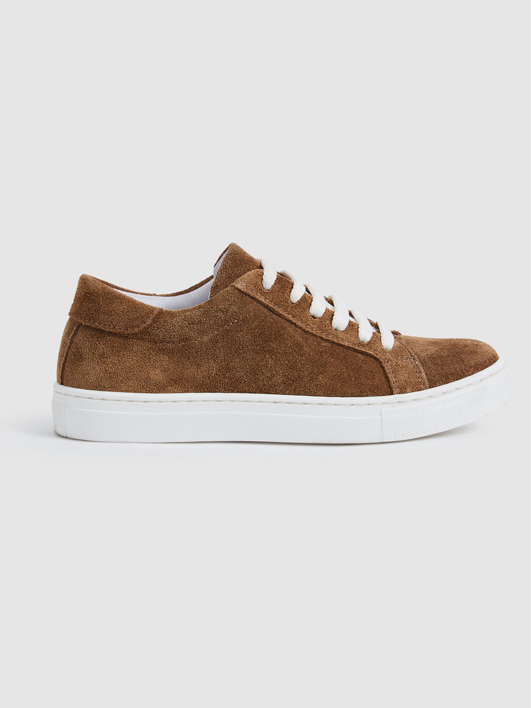 Suede Trainers in Toffee - Image 2 of 7