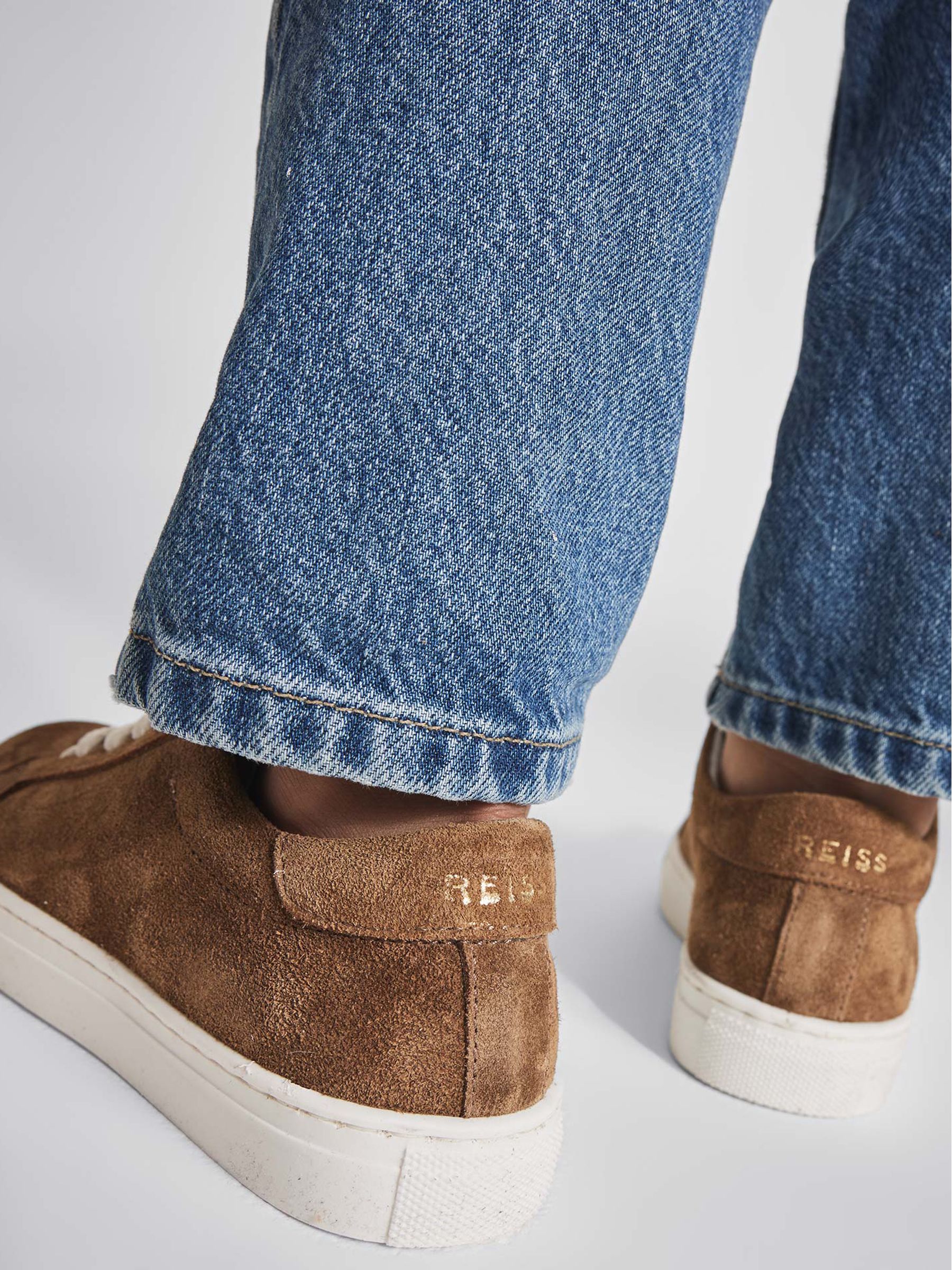 Suede Trainers in Toffee - Image 5 of 7