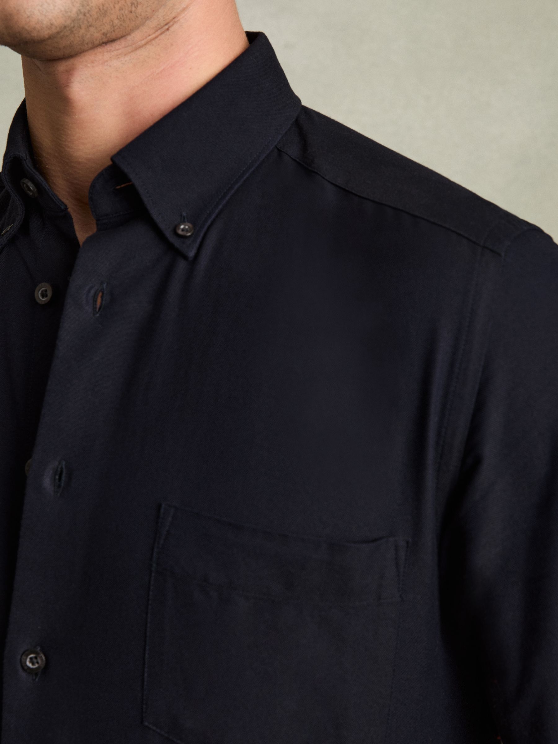 Soft Wash Button Down Oxford Shirt in Navy - image 5