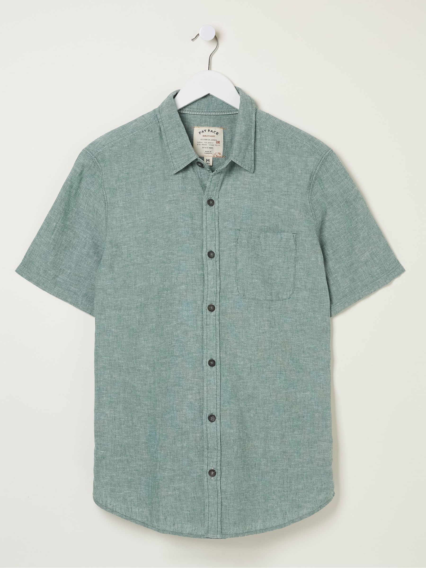Green Bugle Linen Cotton Shirt - Image 2 of 2