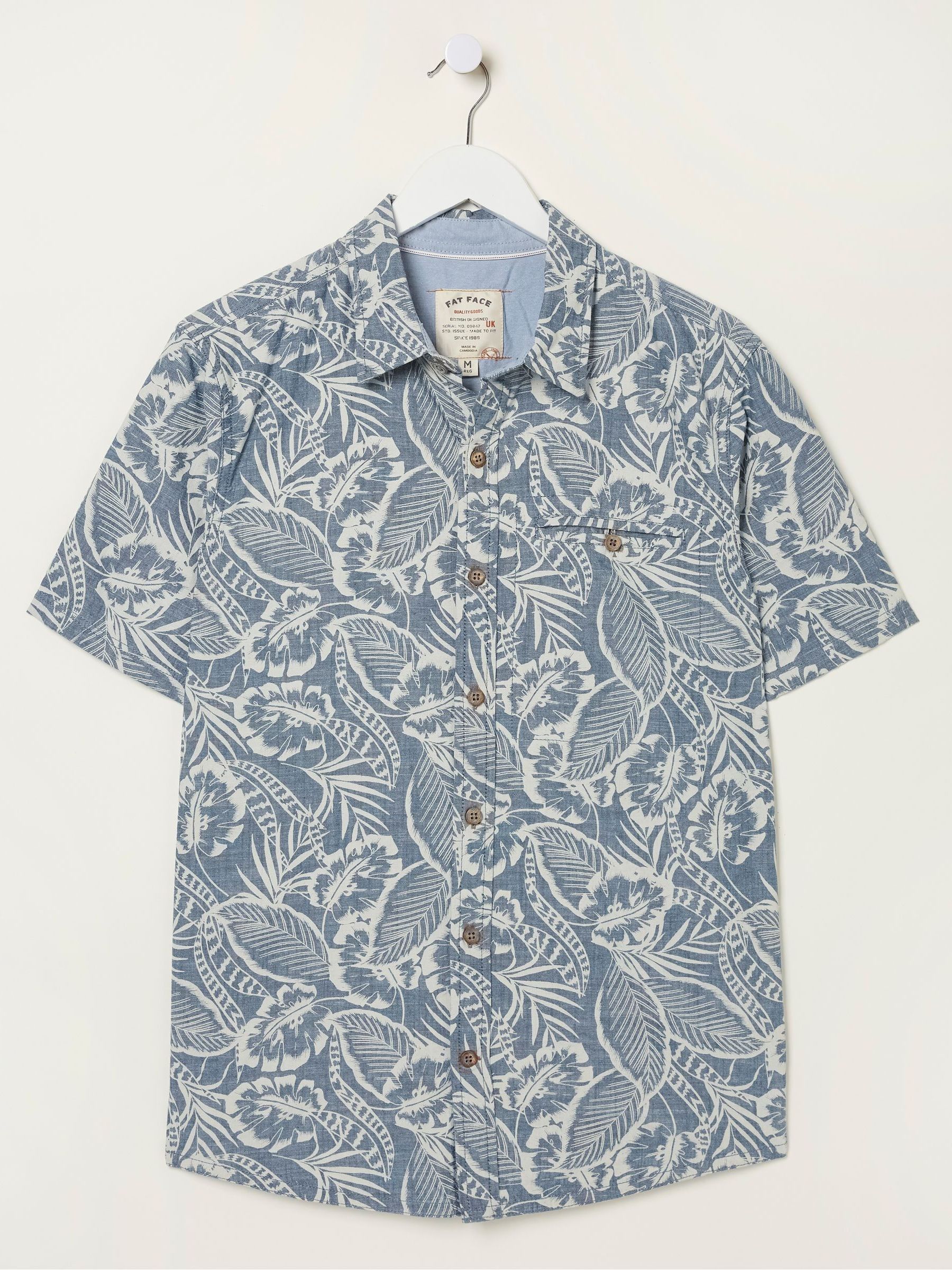 Blue Paddon Palm Print Shirt - Image 6 of 6