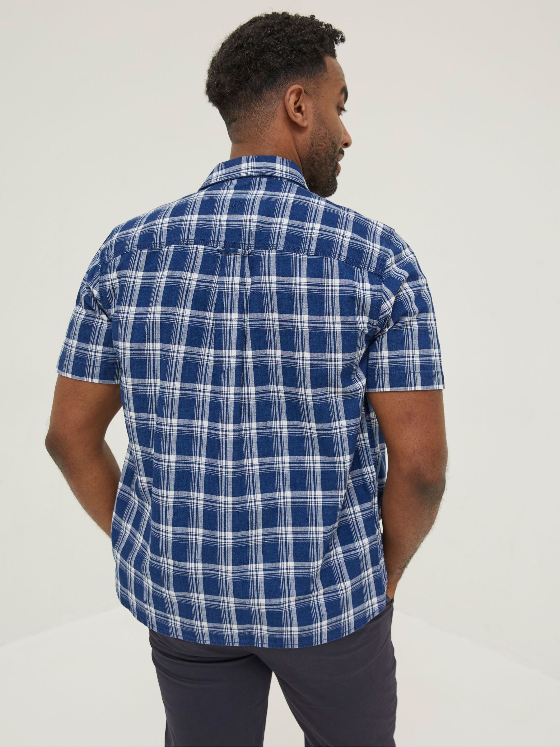 Blue Crowford Check Shirt - Image 2 of 5