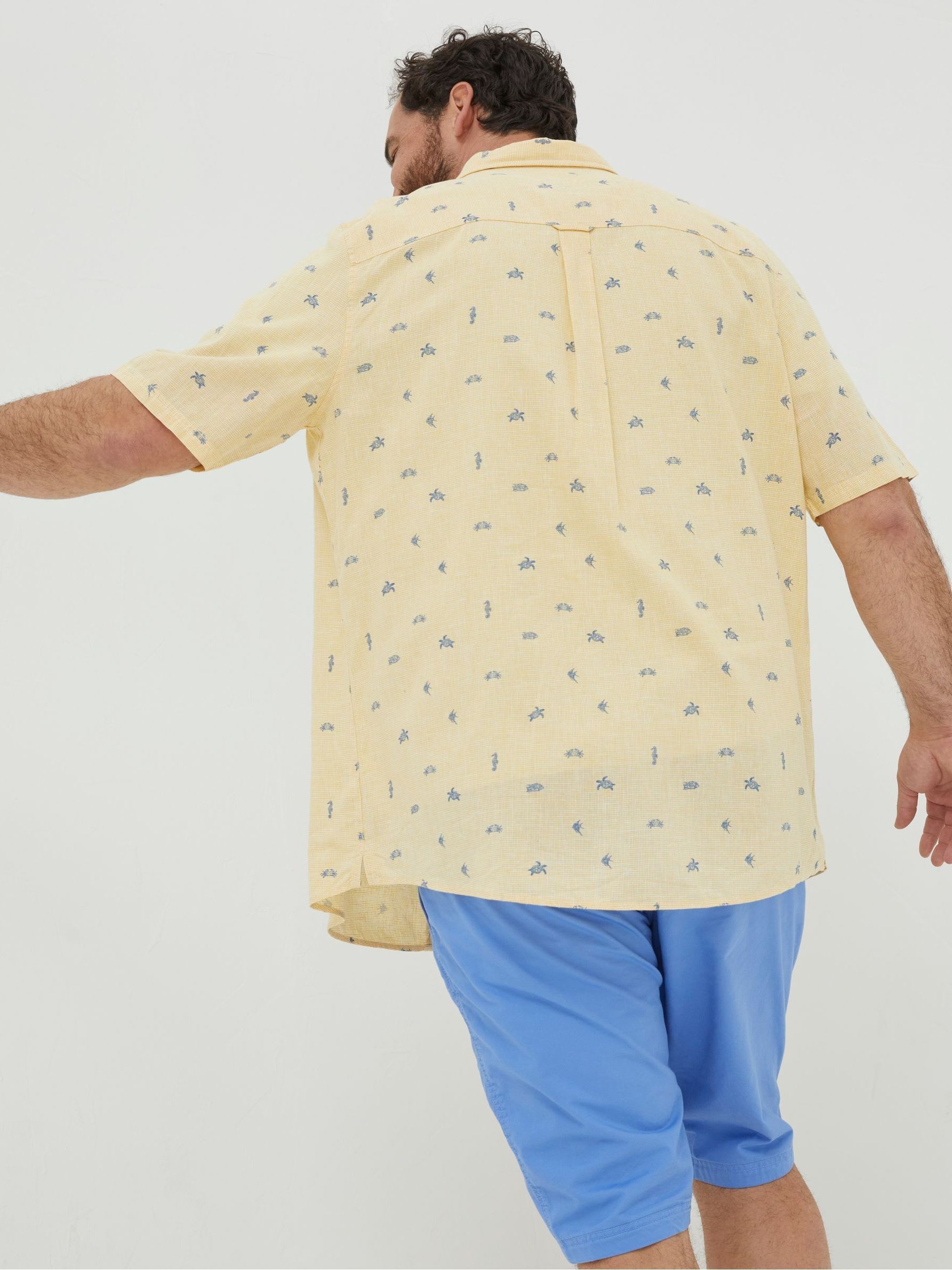Yellow Bugle Turtle Print Shirt - Image 2 of 5