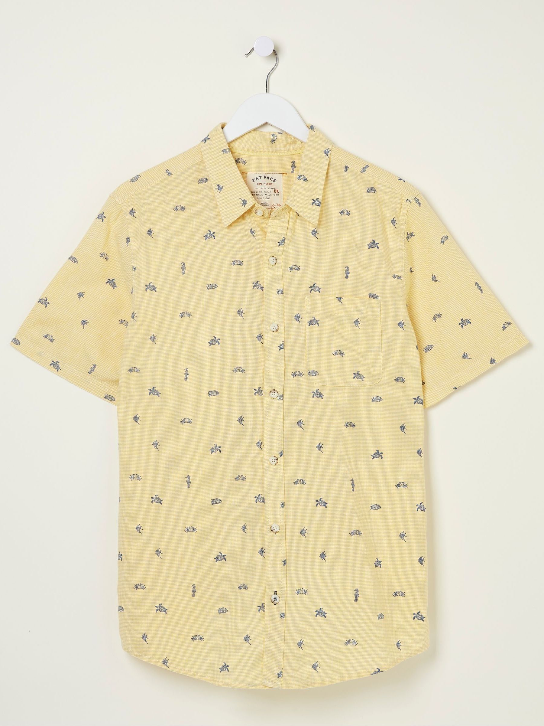 Yellow Bugle Turtle Print Shirt - Image 5 of 5