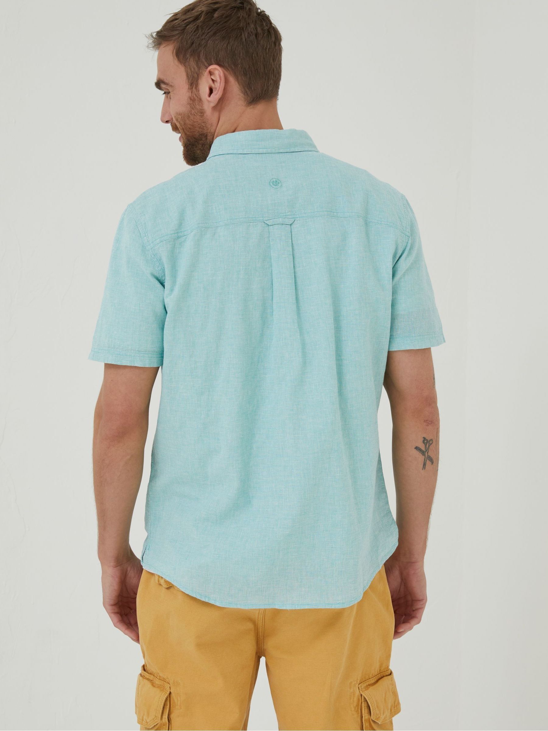 Green Bugle Micro Check Shirt - Image 2 of 6 Green Bugle Micro Check Shirt - Image 2 of 6