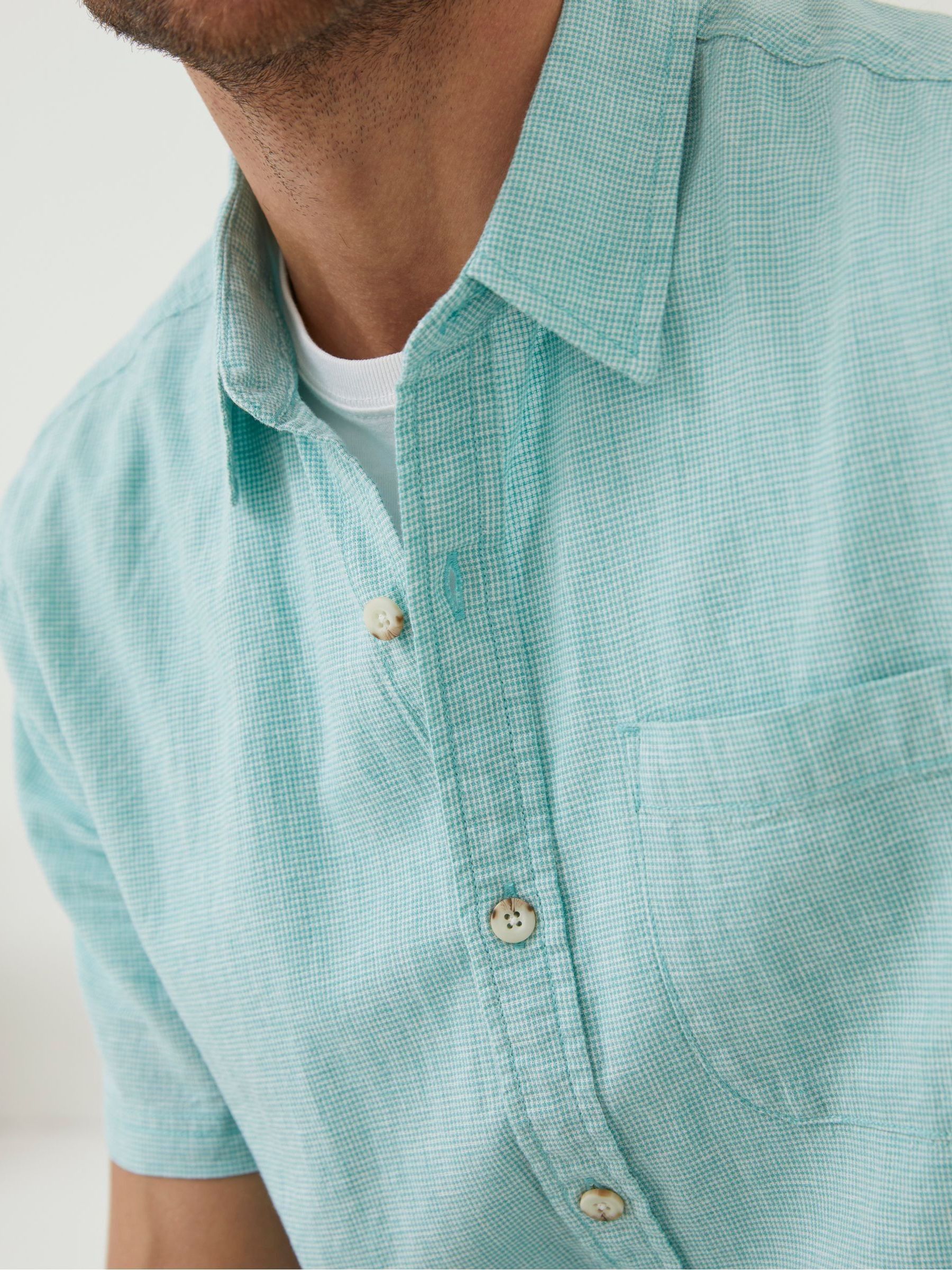 Green Bugle Micro Check Shirt - Image 5 of 6