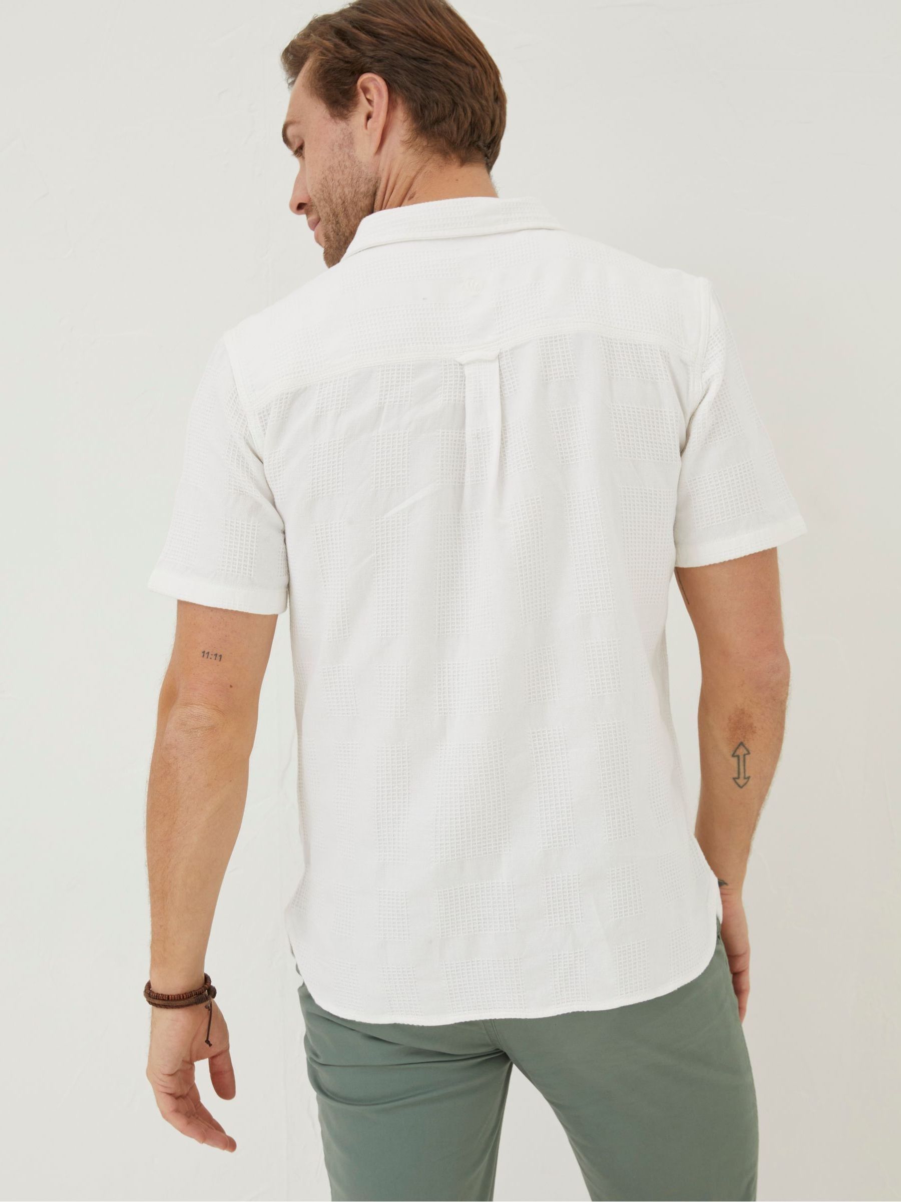 White Dimson Textured Shirt - Image 2 of 3