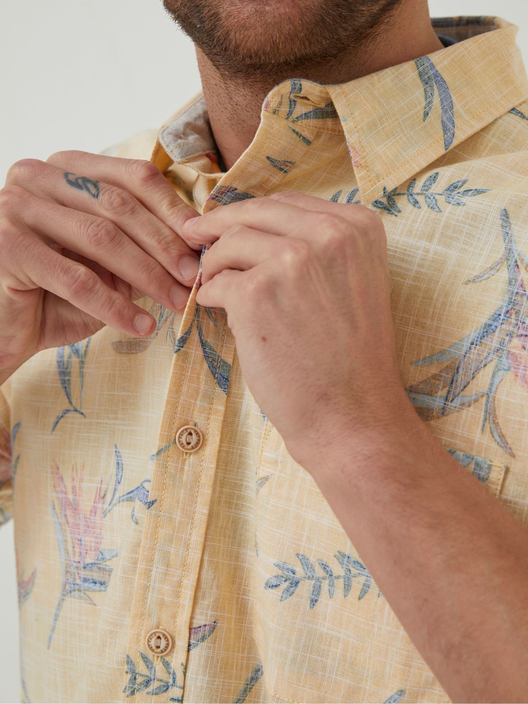 Yellow Paradise Print Shirt - Image 4 of 5