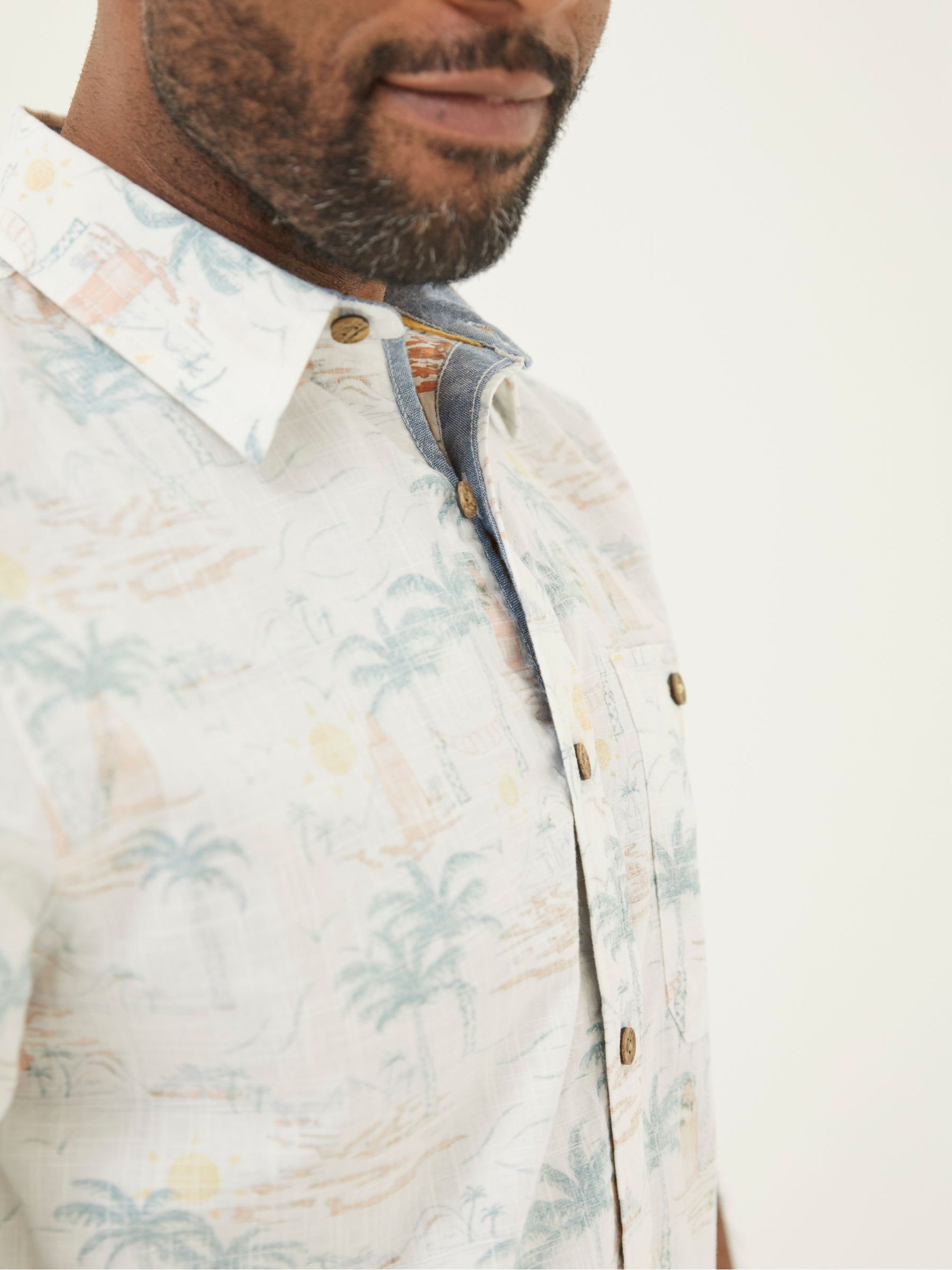 White Surf Print Shirt - Image 3 of 4