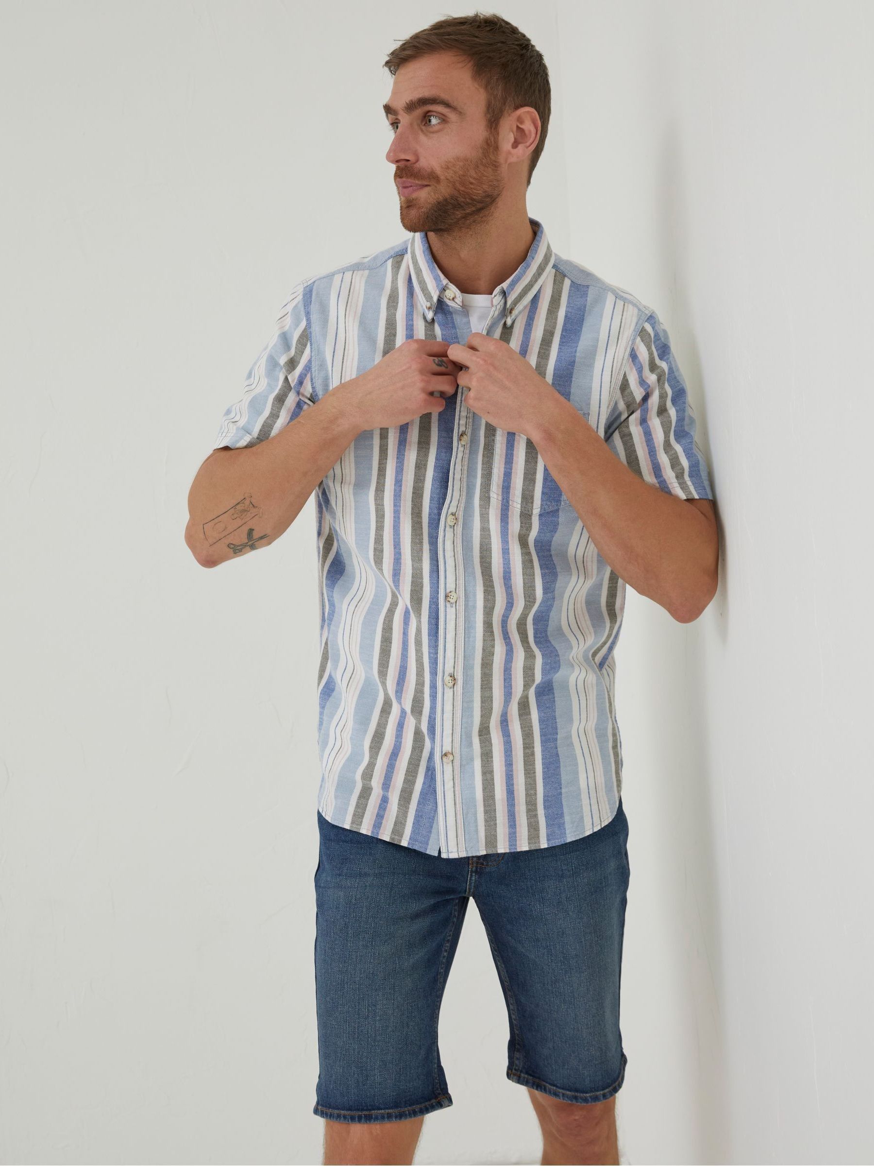 Blue Tynemouth Stripe Shirt - Image 3 of 7