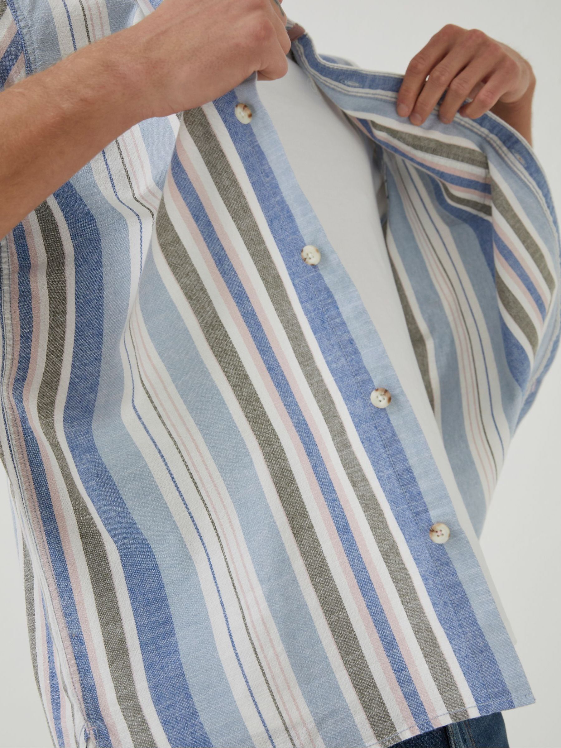 Blue Tynemouth Stripe Shirt - Image 6 of 7