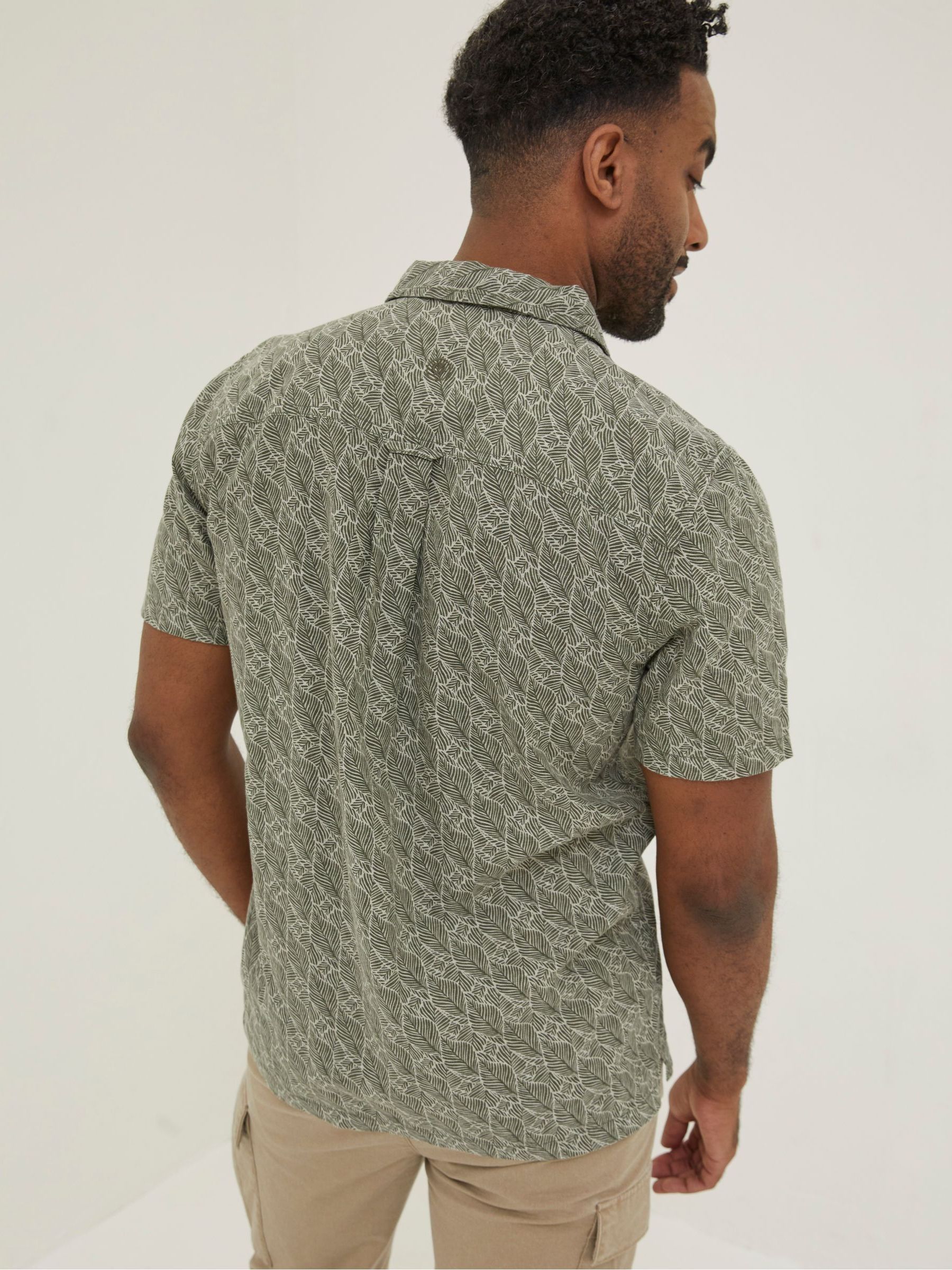 Green Dempsey Leaf Print Shirt - Image 2 of 5