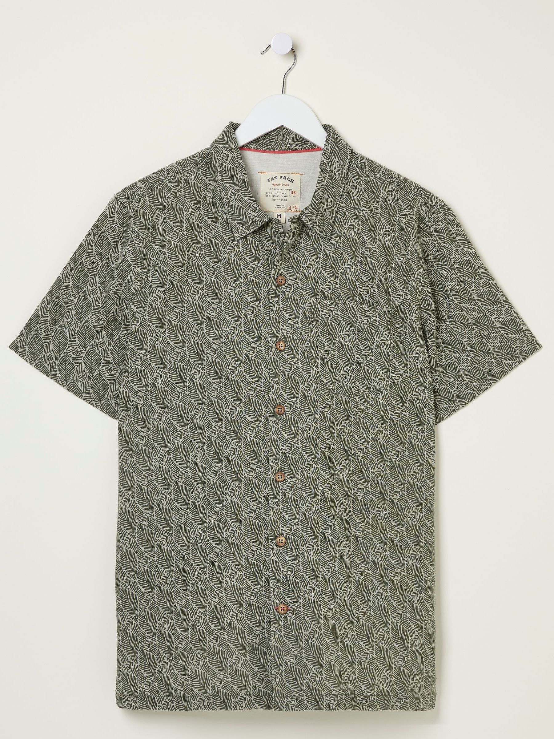 Green Dempsey Leaf Print Shirt - Image 5 of 5