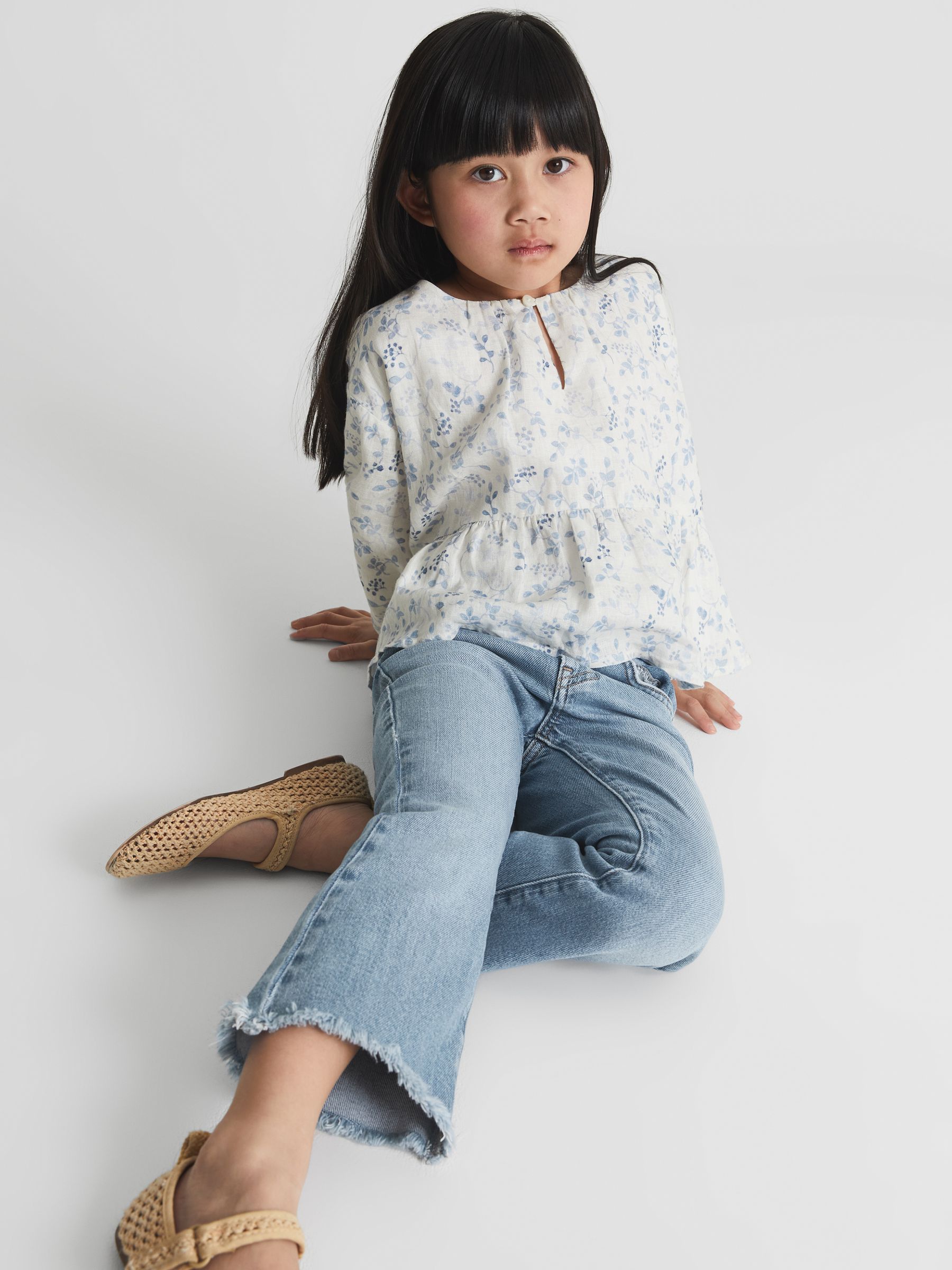 Kick Flare Jeans in Light Blue - Image 6 of 7