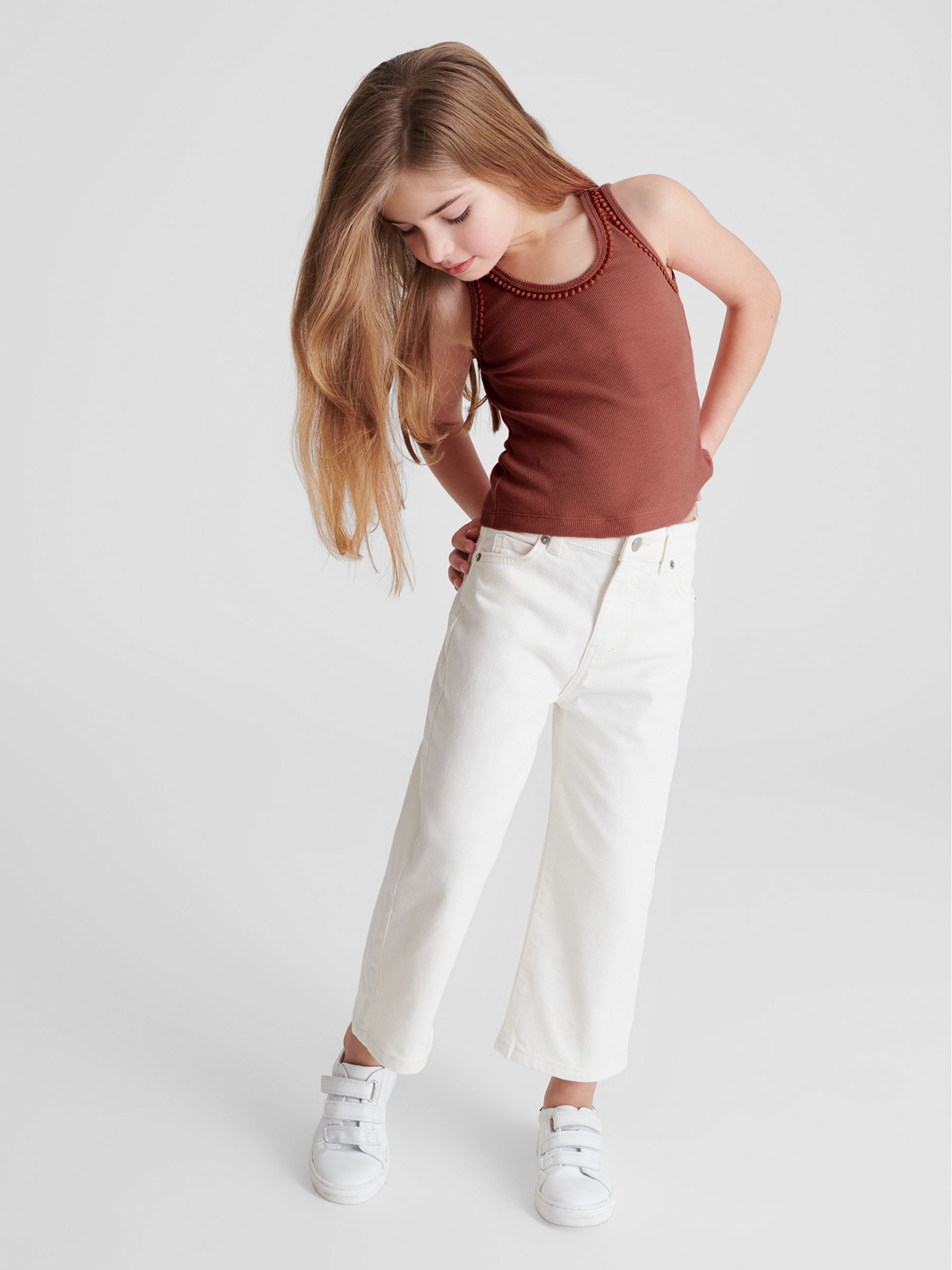 Trim Detail Vest in Rust - Image 3 of 6