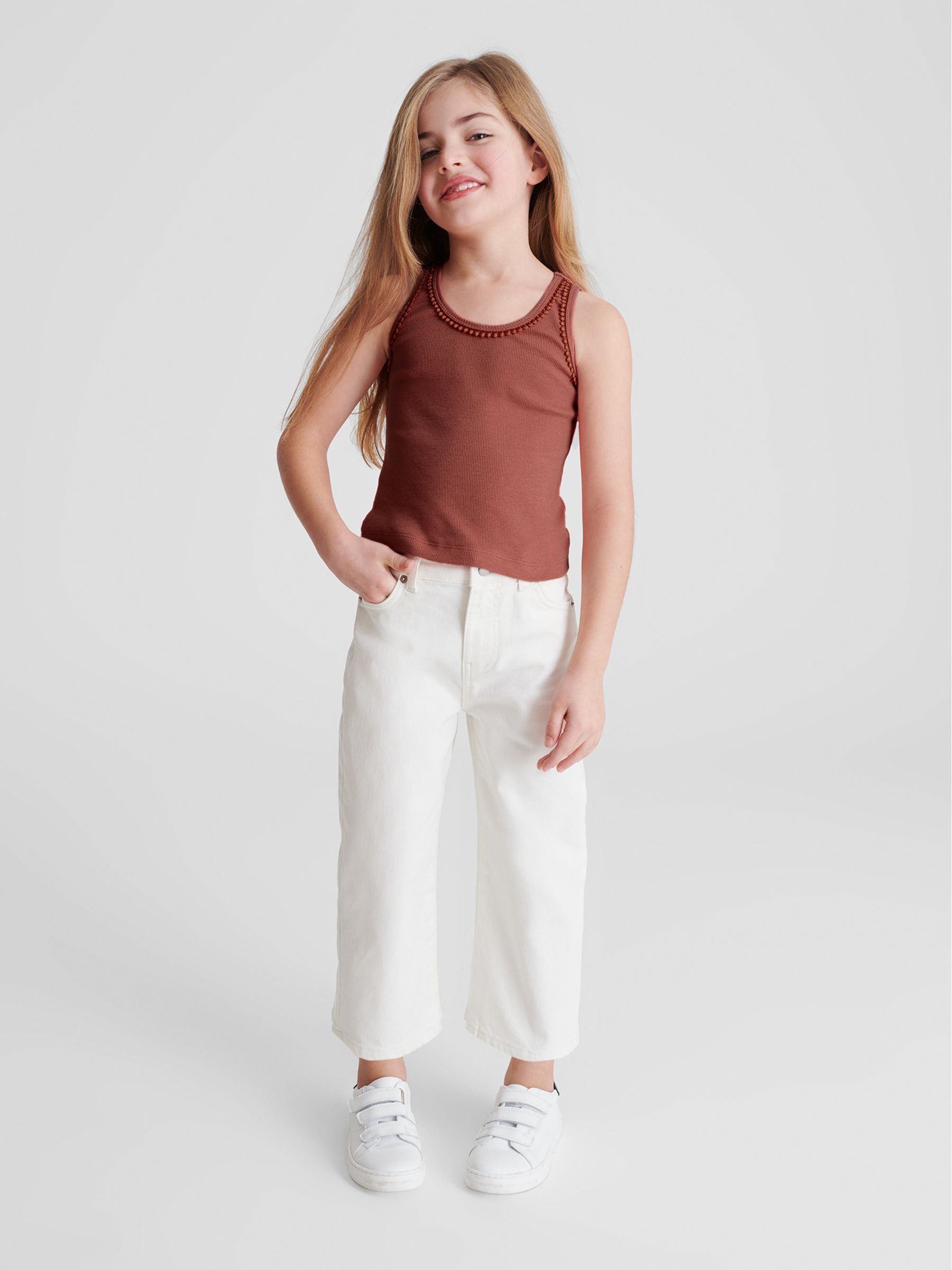 Trim Detail Vest in Rust - Image 4 of 6