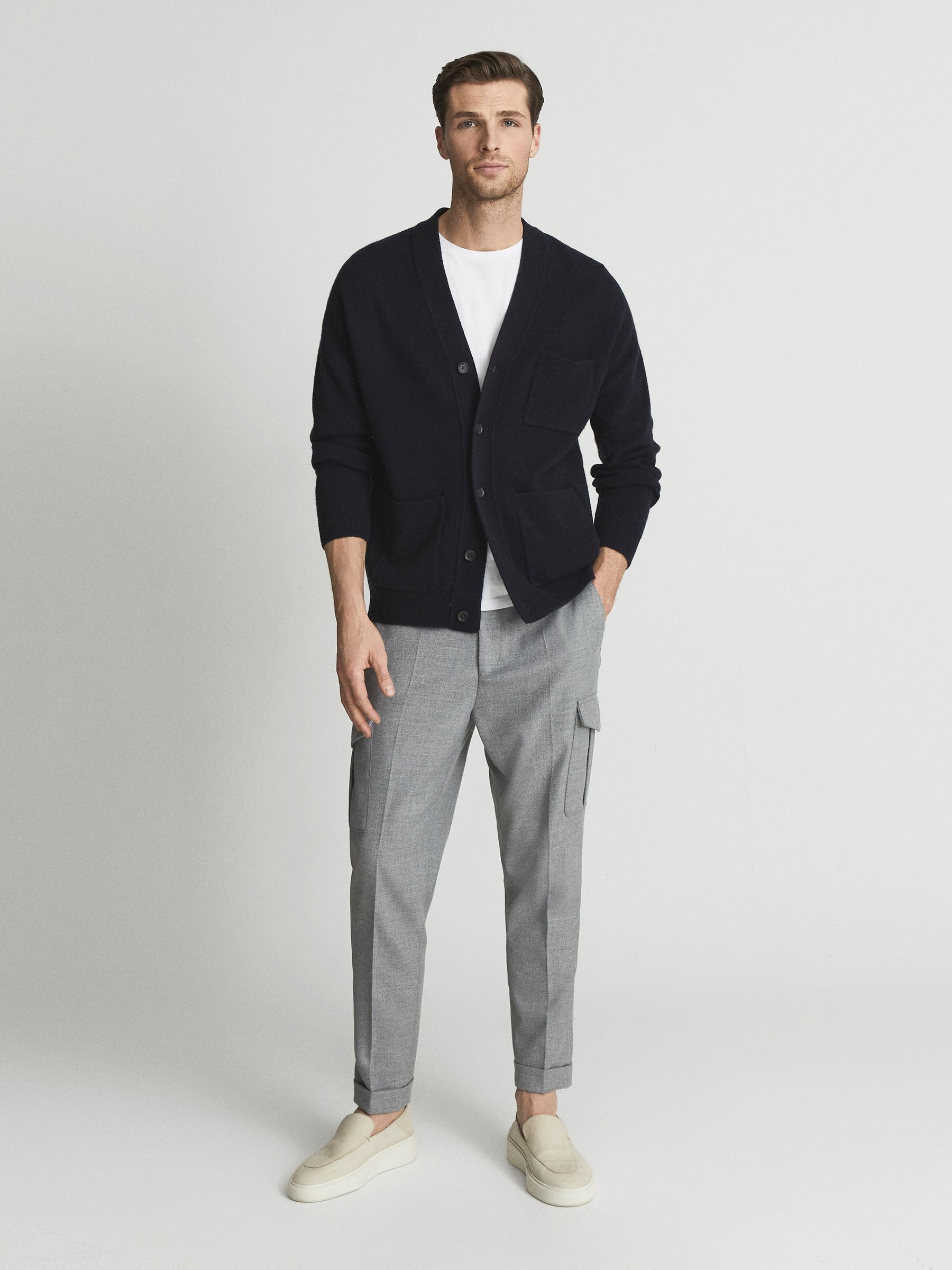 Cargo Pocket Trousers in Grey - Image 1 of 5
