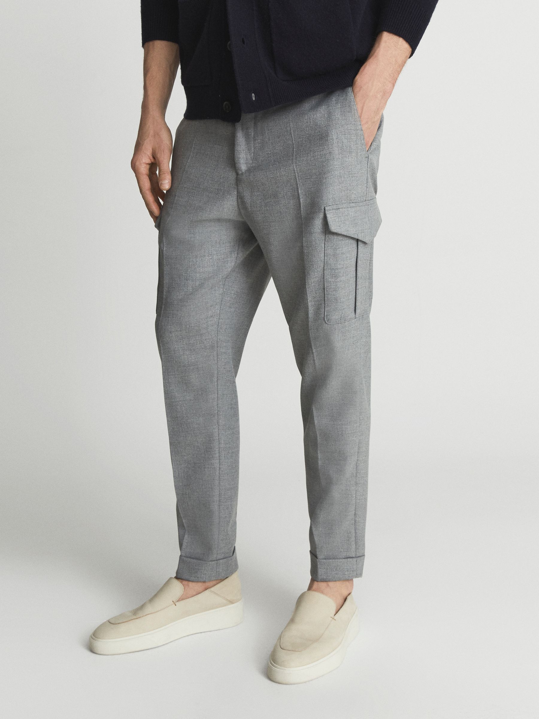Cargo Pocket Trousers in Grey - Image 3 of 5