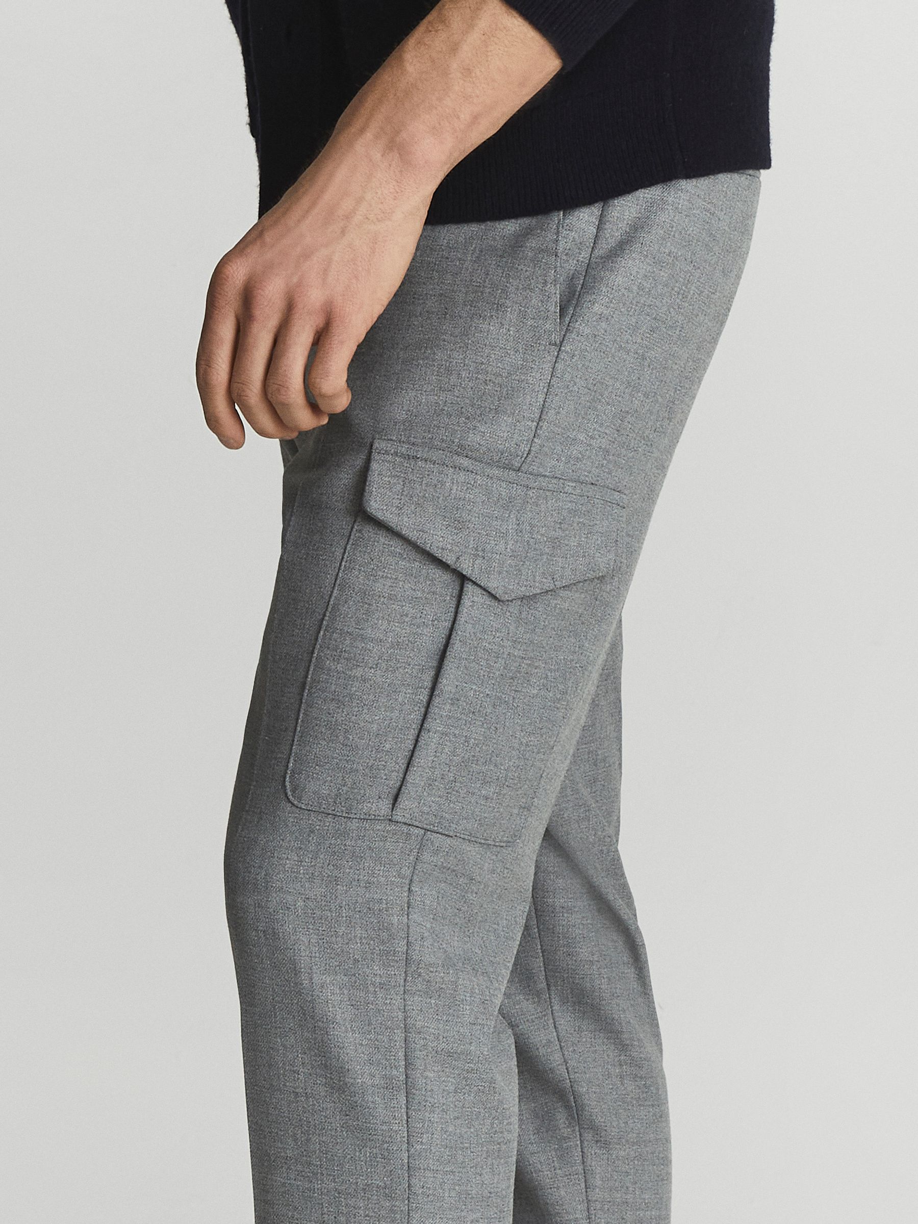 Cargo Pocket Trousers in Grey - Image 4 of 5